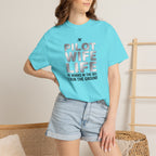 Pilot Wife Life T-Shirt — "He Works in the Sky, I Run the Ground"