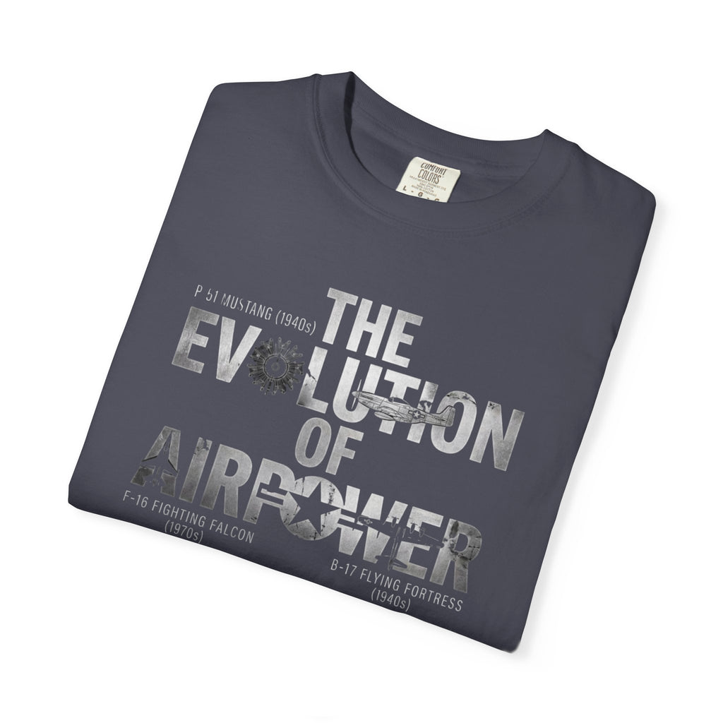 Evolution of Air Power Tee — Bold US Military Tribute T-Shirt