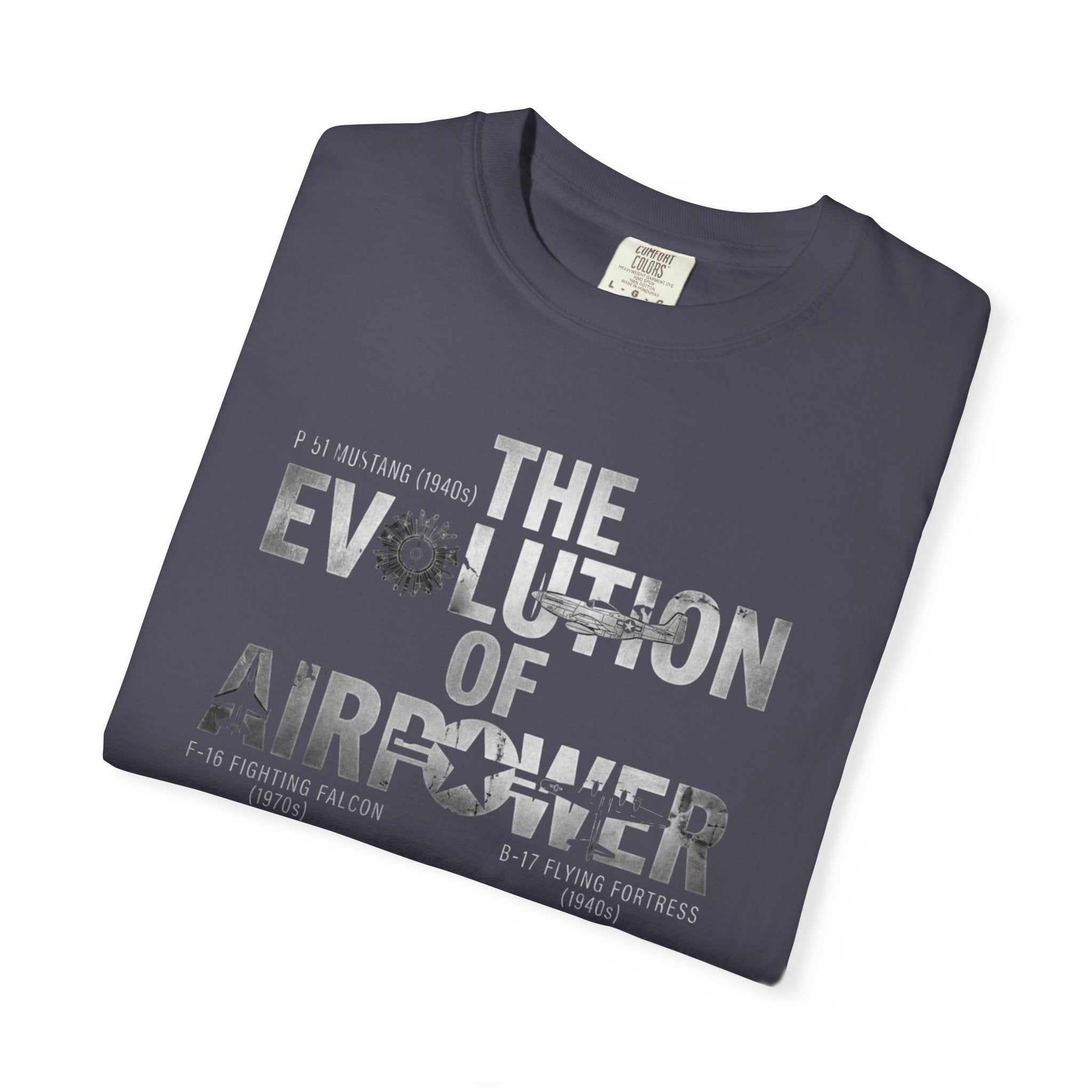 Evolution of Air Power Tee — Bold US Military Tribute T-Shirt