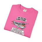 Pilot Bird Strike Comic T-Shirt — Funny Aviation Joke Tee