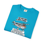Pilot Bird Strike Comic T-Shirt — Funny Aviation Joke Tee