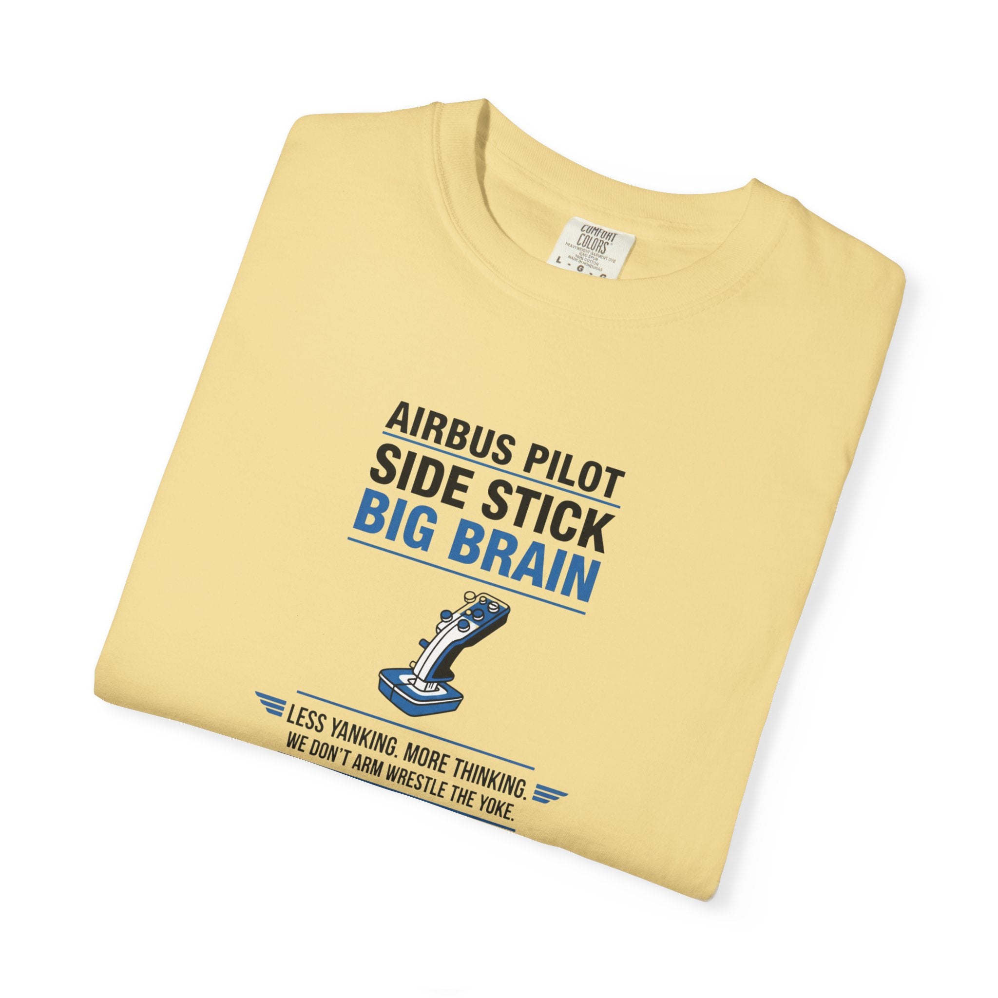 Airbus Side Stick Big Brain Aviation T-Shirt