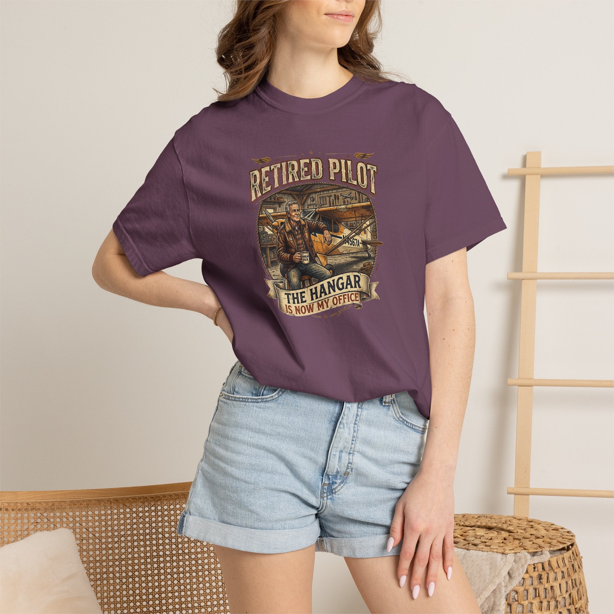Retired Pilot Aviator T-Shirt — Vintage Flight Tribute