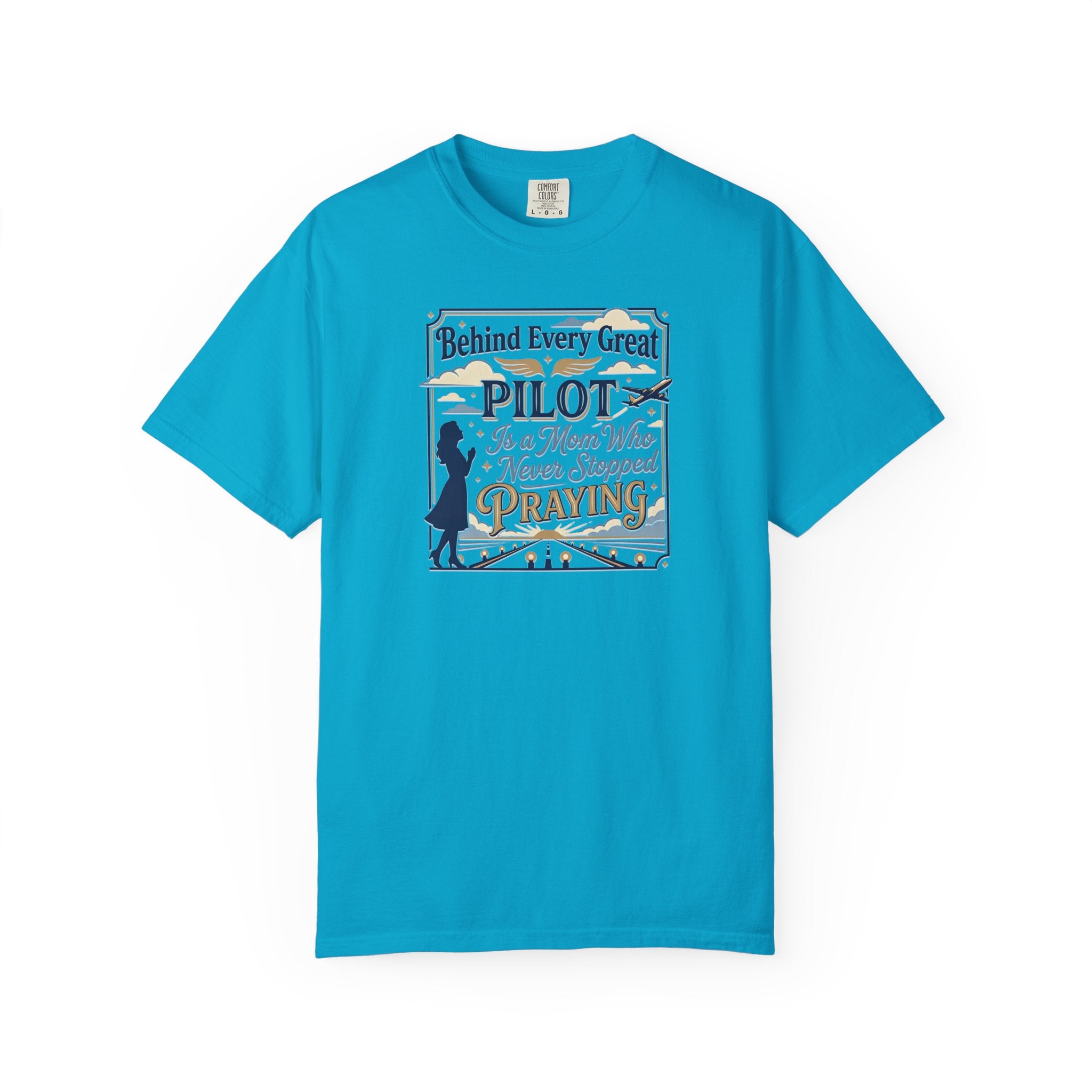 Pilot Mom Prayer T-Shirt — Emotional Aviation Tee for Prayerful Pilot Mothers
