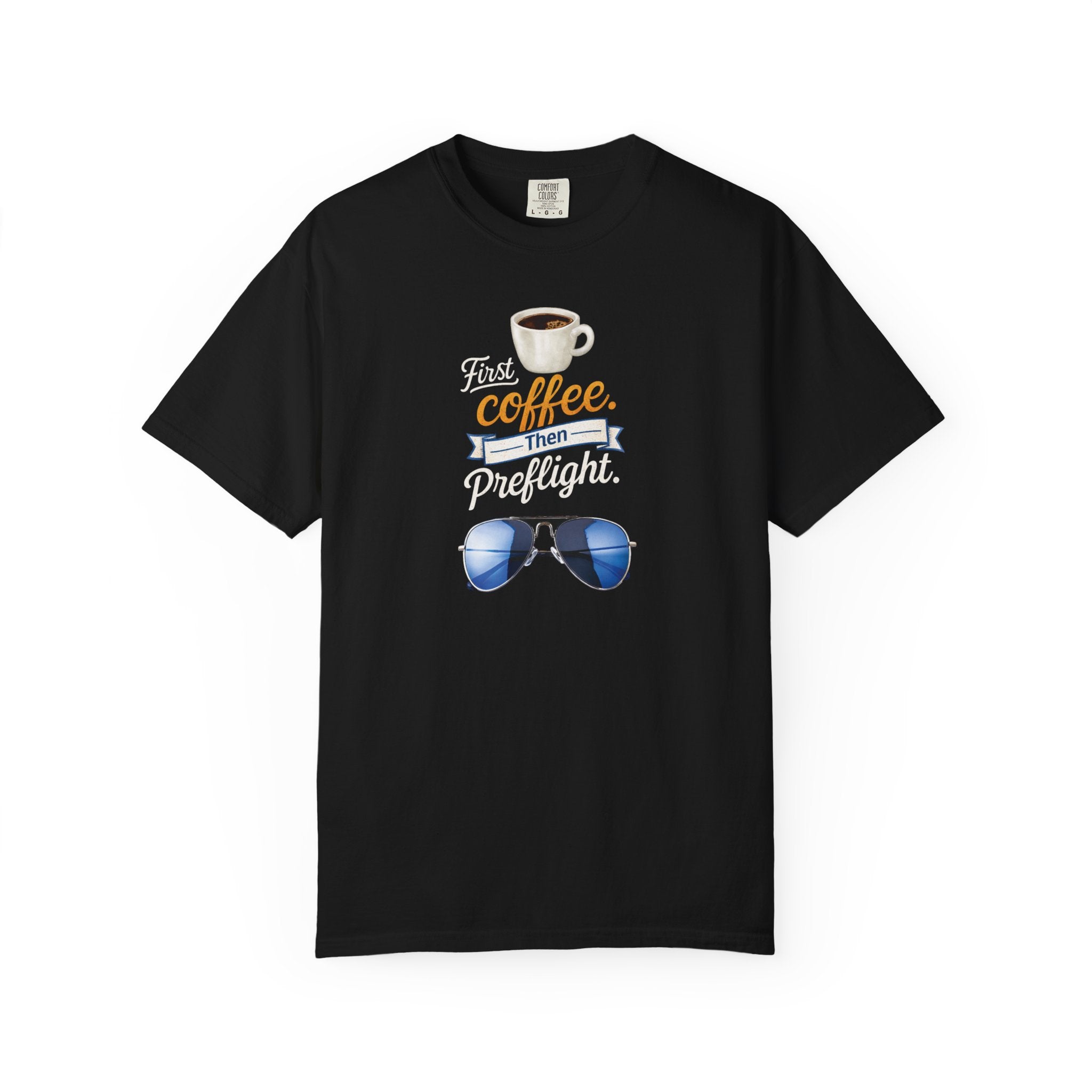Aviation "First Coffee, Then Preflight" T-Shirt