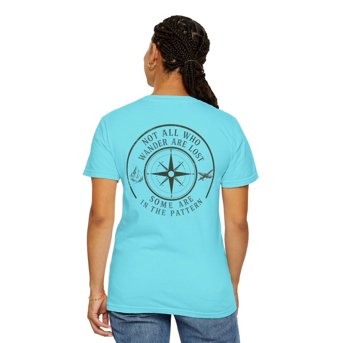 Wander Are Lost Compass T-Shirt — 'Not All Who Wander Are Lost' Travel Tee
