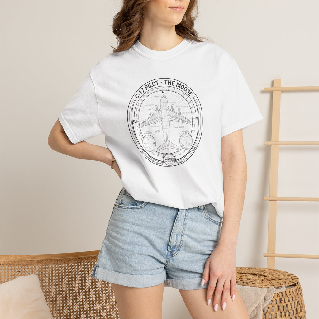 C-17 Pilot Vintage Aviation Tee - The Moose Aircraft T-Shirt