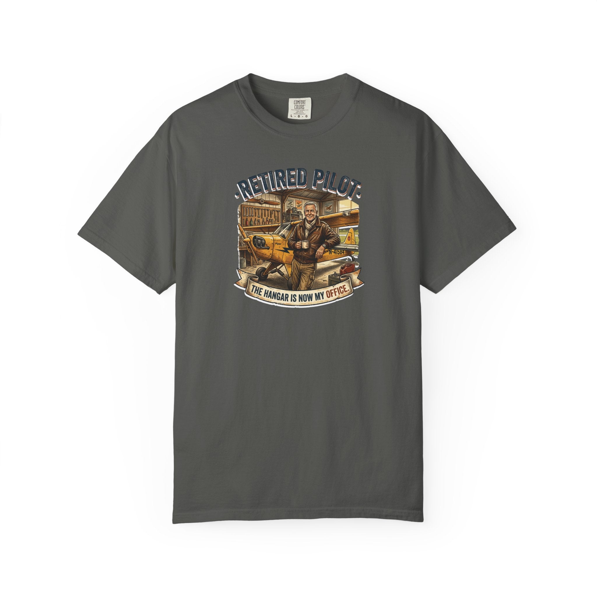 Retired Pilot shirt - The Hangar is Now My Office