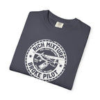 Broke Pilot T-Shirt — Funny Pilot Tee, 'Rich Mixture, Broke Pilot' Aviation Gift
