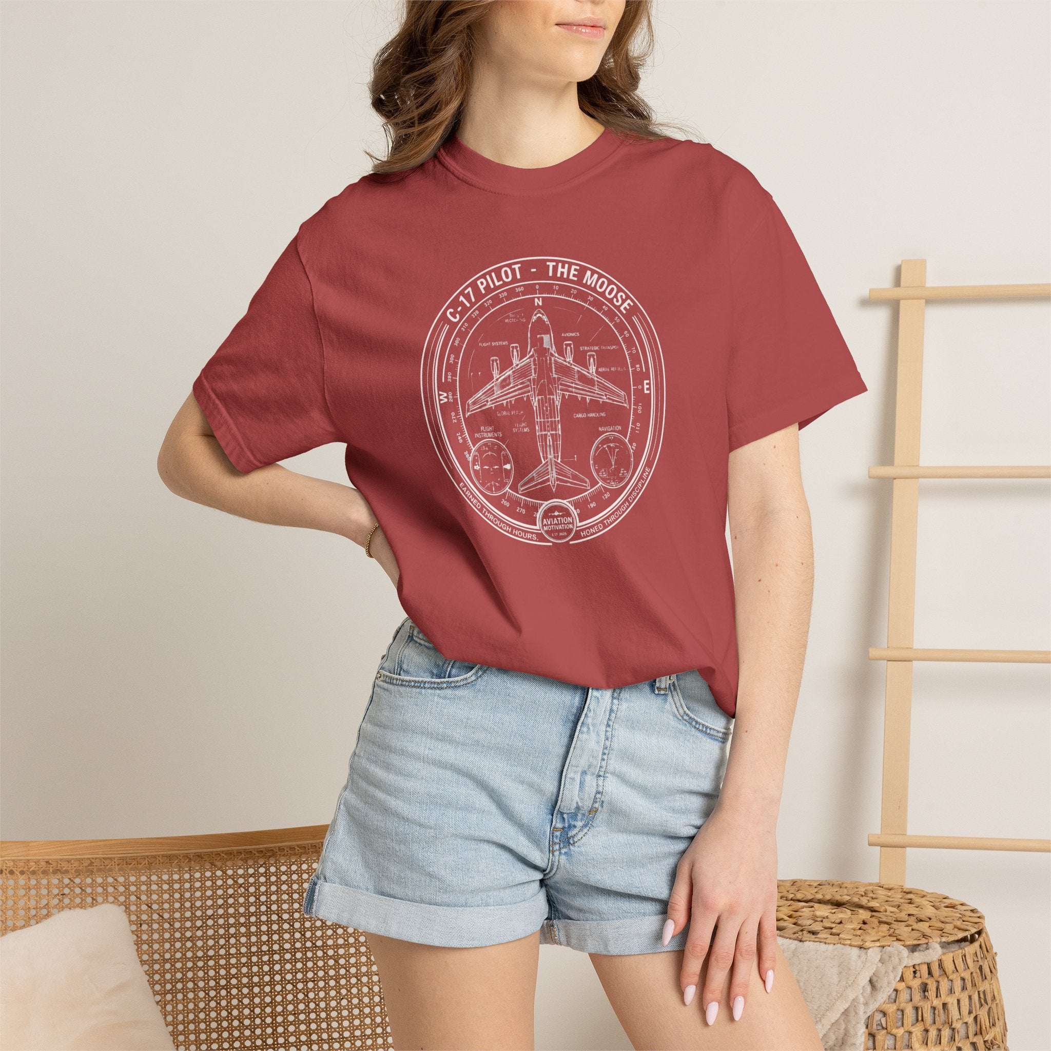 C-17 Pilot Vintage Aviation Tee - The Moose Aircraft T-Shirt
