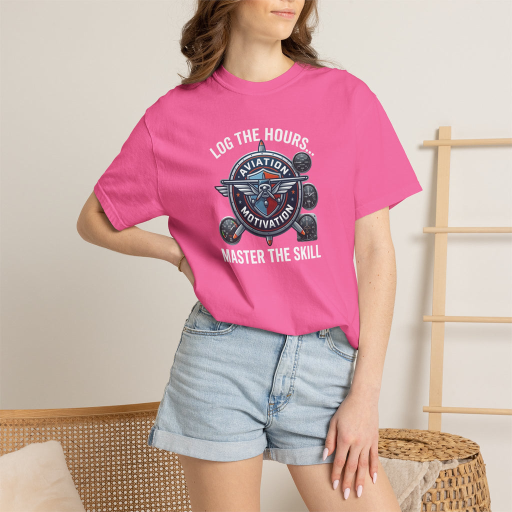Log the Hours - Master the Skill Student Pilot tee