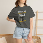 Discipline Means Goals T-Shirt — "Discipline: The Trip Between Goals & Accomplishment" Motivational Tee