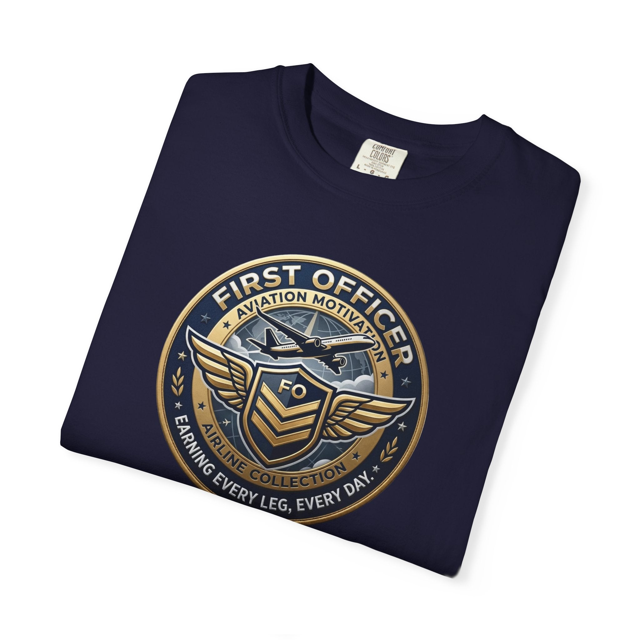 First Officer Pilot T-Shirt — Bold Airline Crew Tee