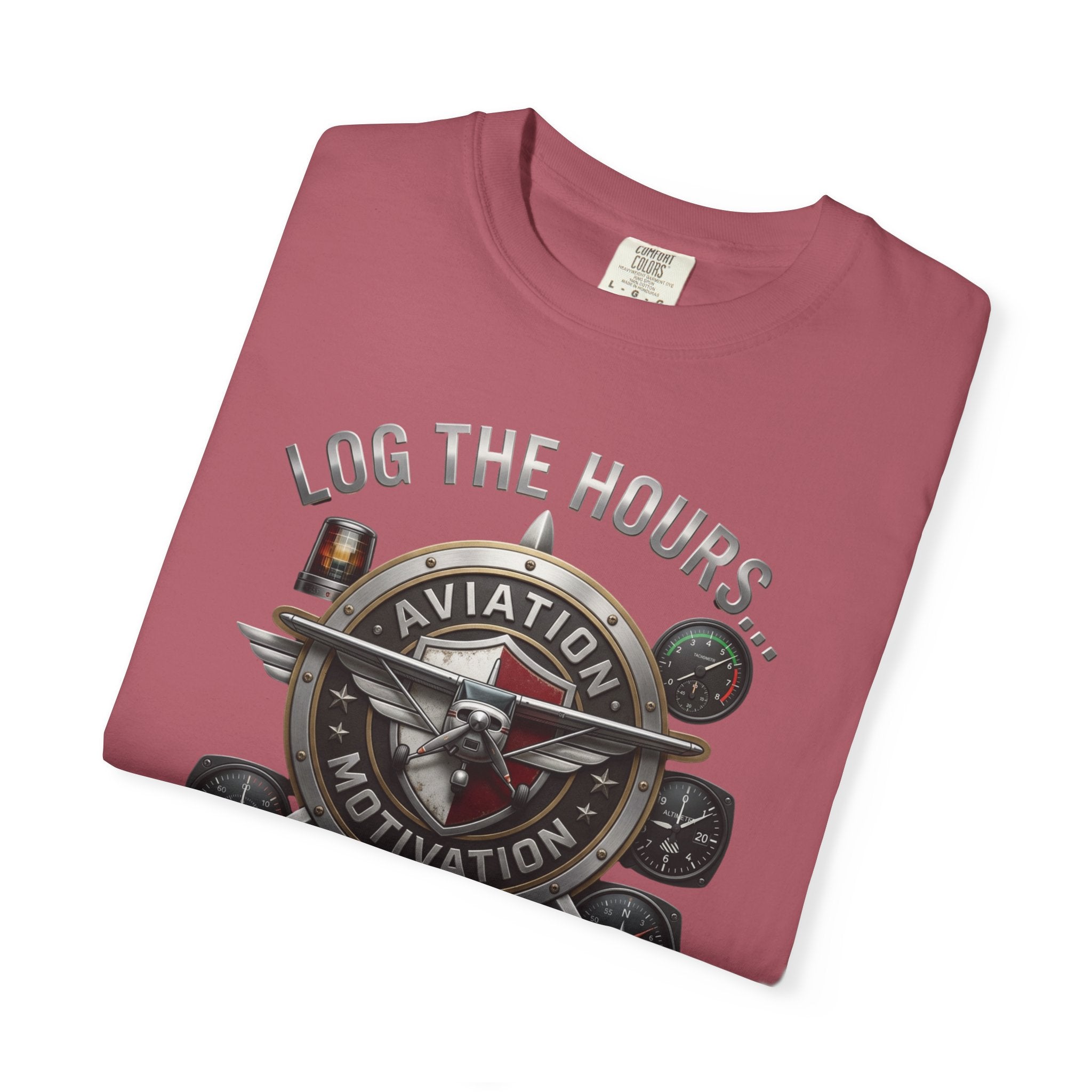 Pilot T-Shirt — "Log the Hours, Master the Skill" Aviation Tee