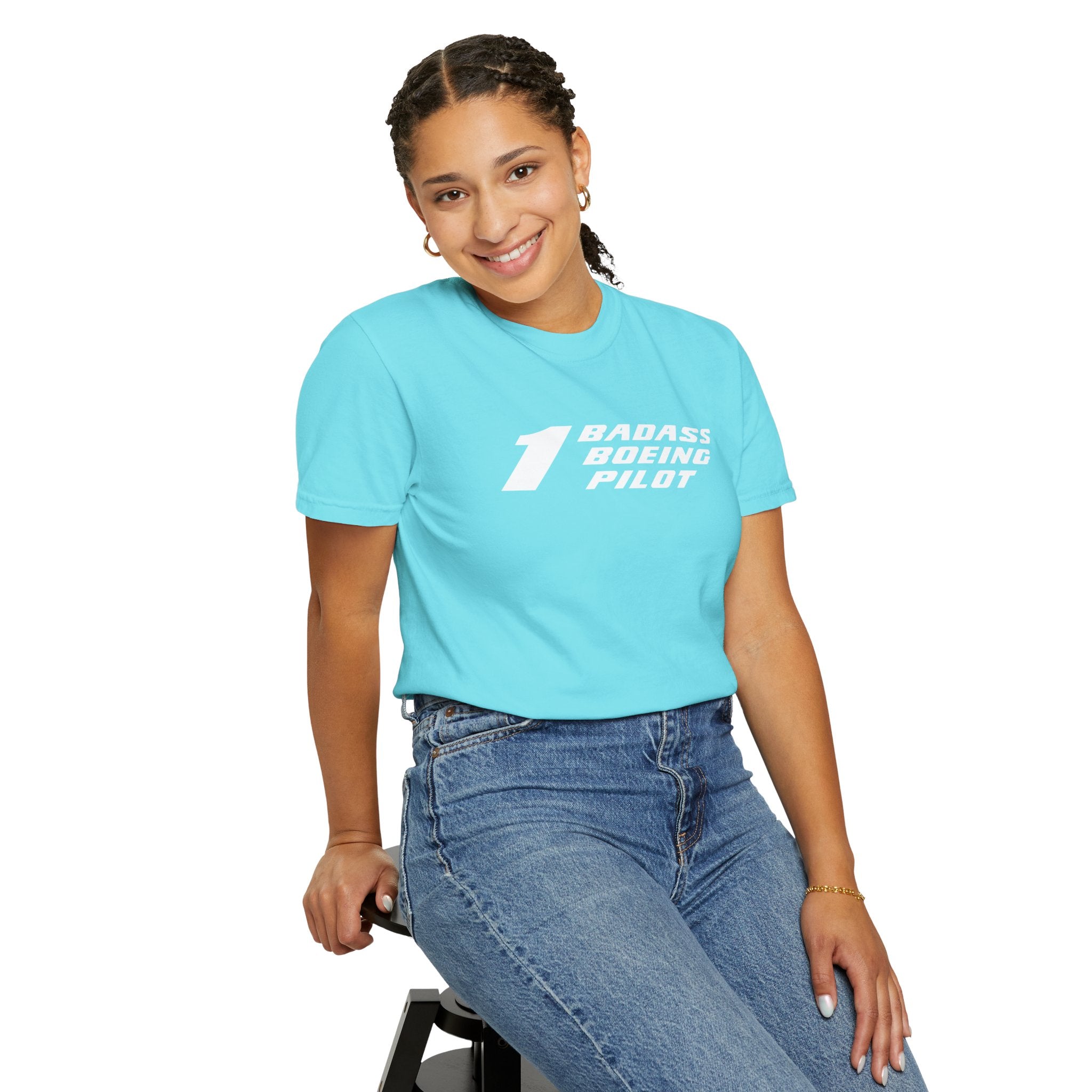 1 Badass Boeing Pilot T-Shirt — Bold Typography Tee for Aviators