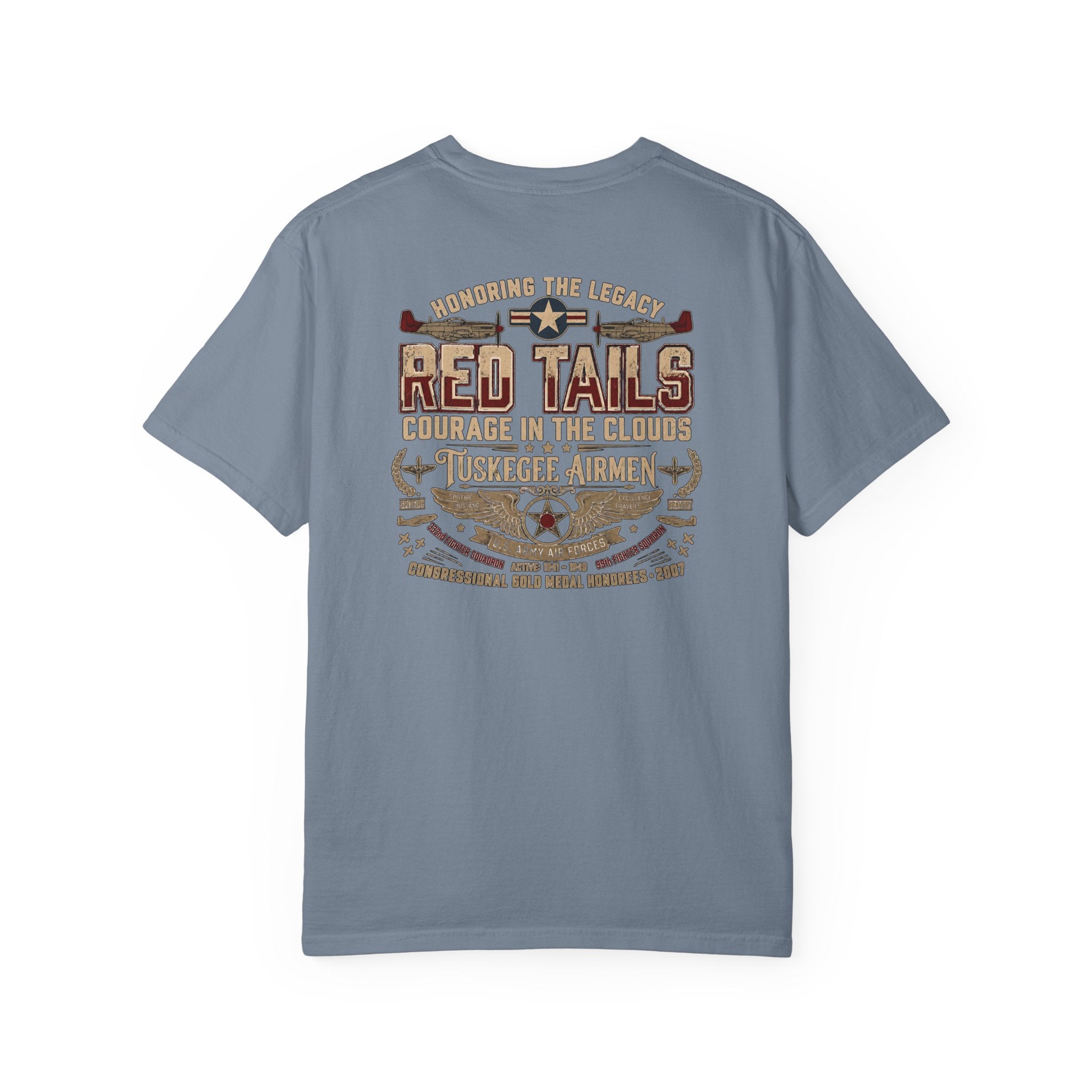 Tuskegee Airmen Tribute T-shirt — Red Tails WWII History Tee