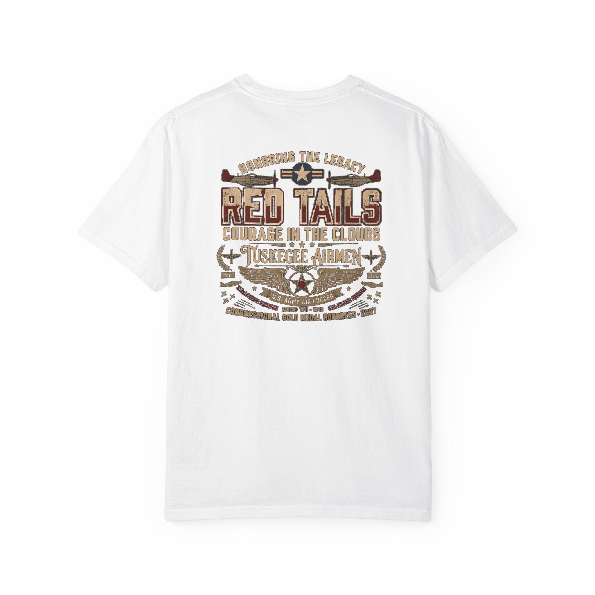 Tuskegee Airmen Tribute T-shirt — Red Tails WWII History Tee
