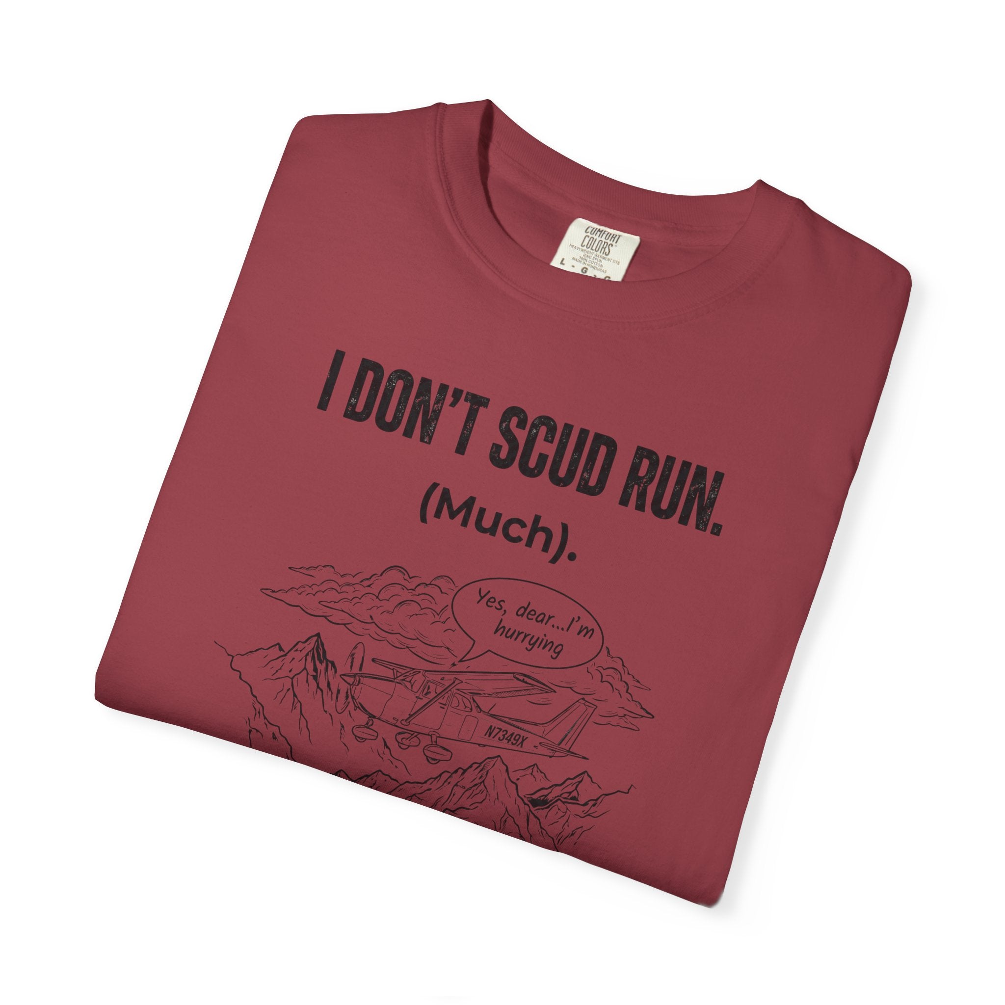 Sarcastic Pilot T‑Shirt — 'Scud Running' Aviation Tee for Pilots & Flight Fans