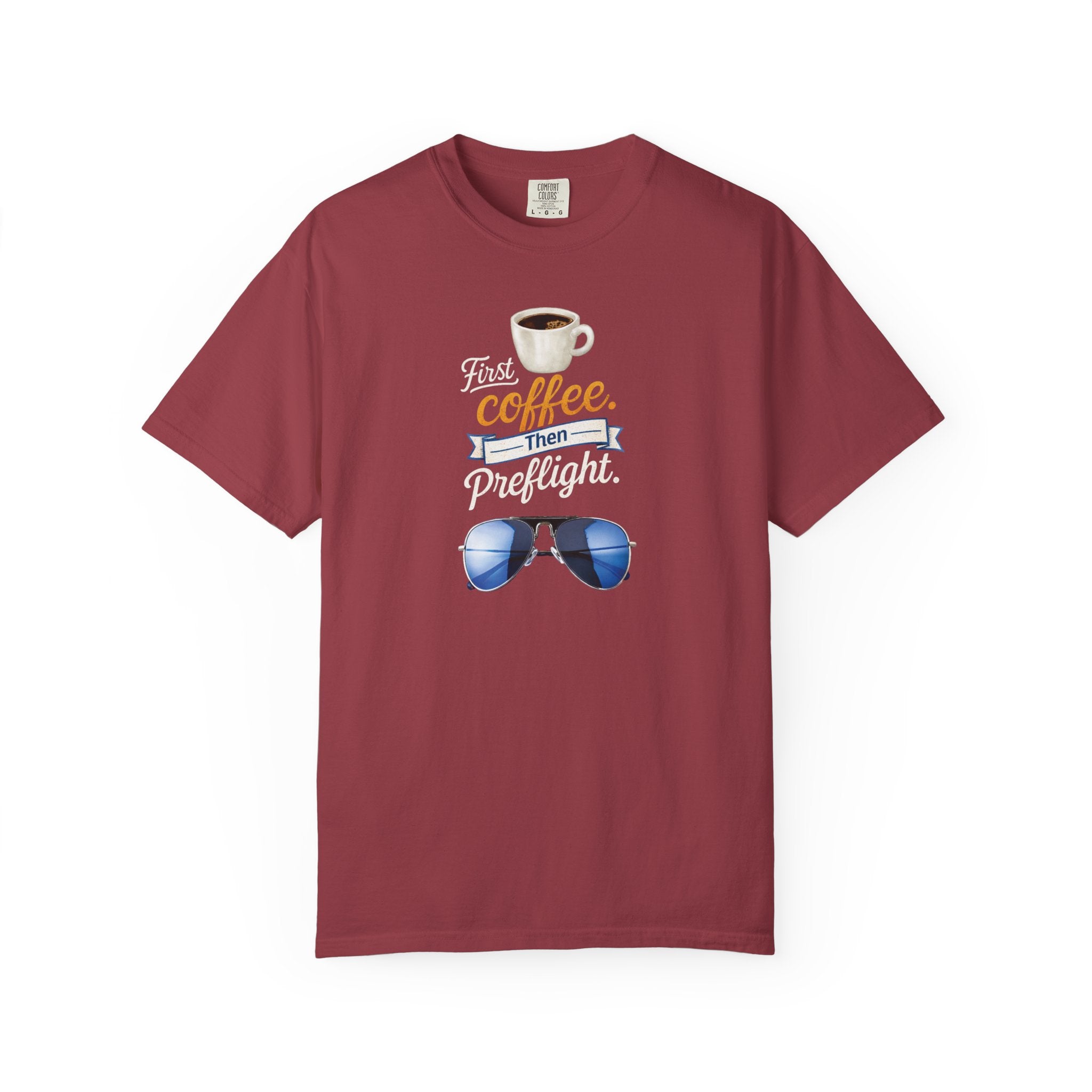 Aviation "First Coffee, Then Preflight" T-Shirt