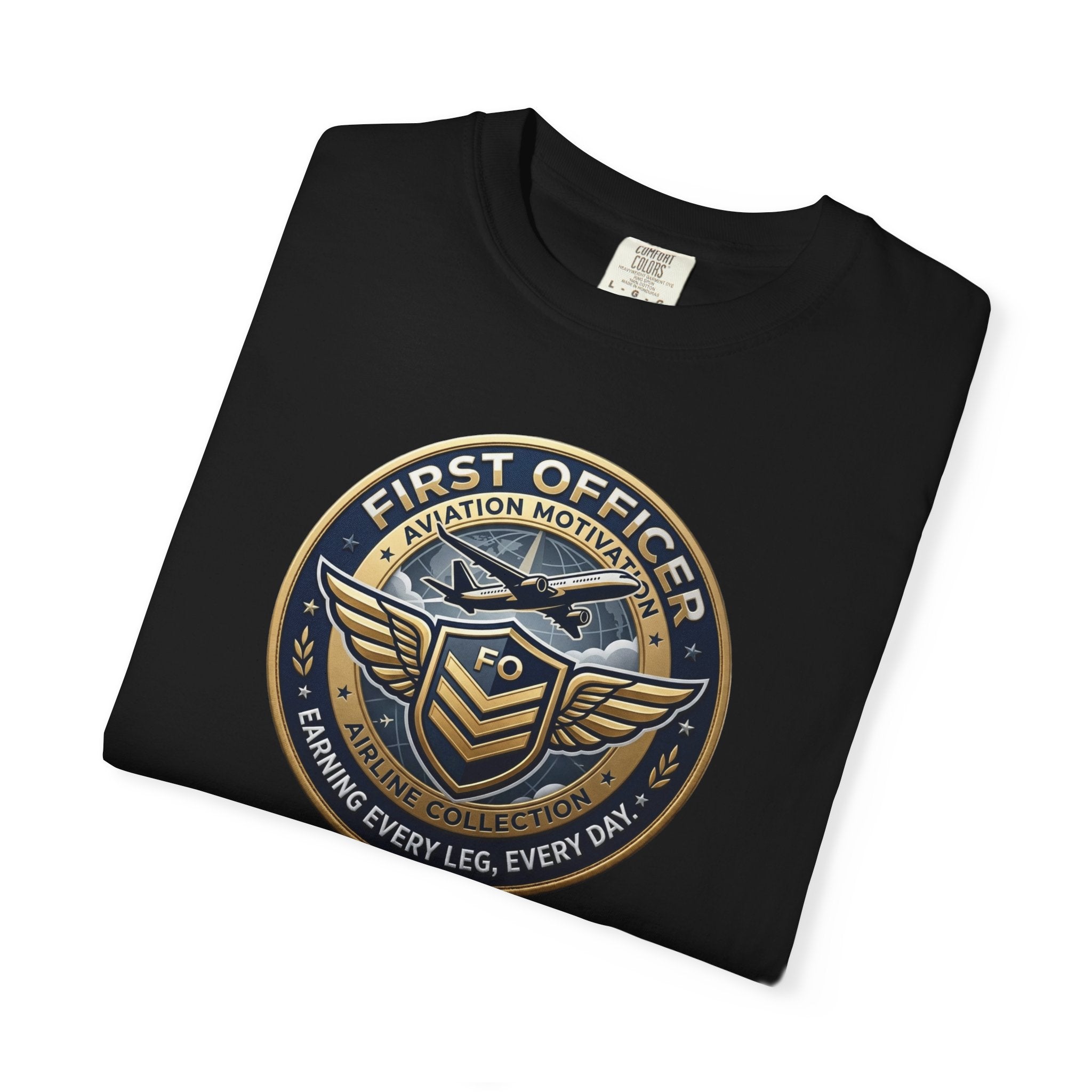 First Officer Pilot T-Shirt — Bold Airline Crew Tee