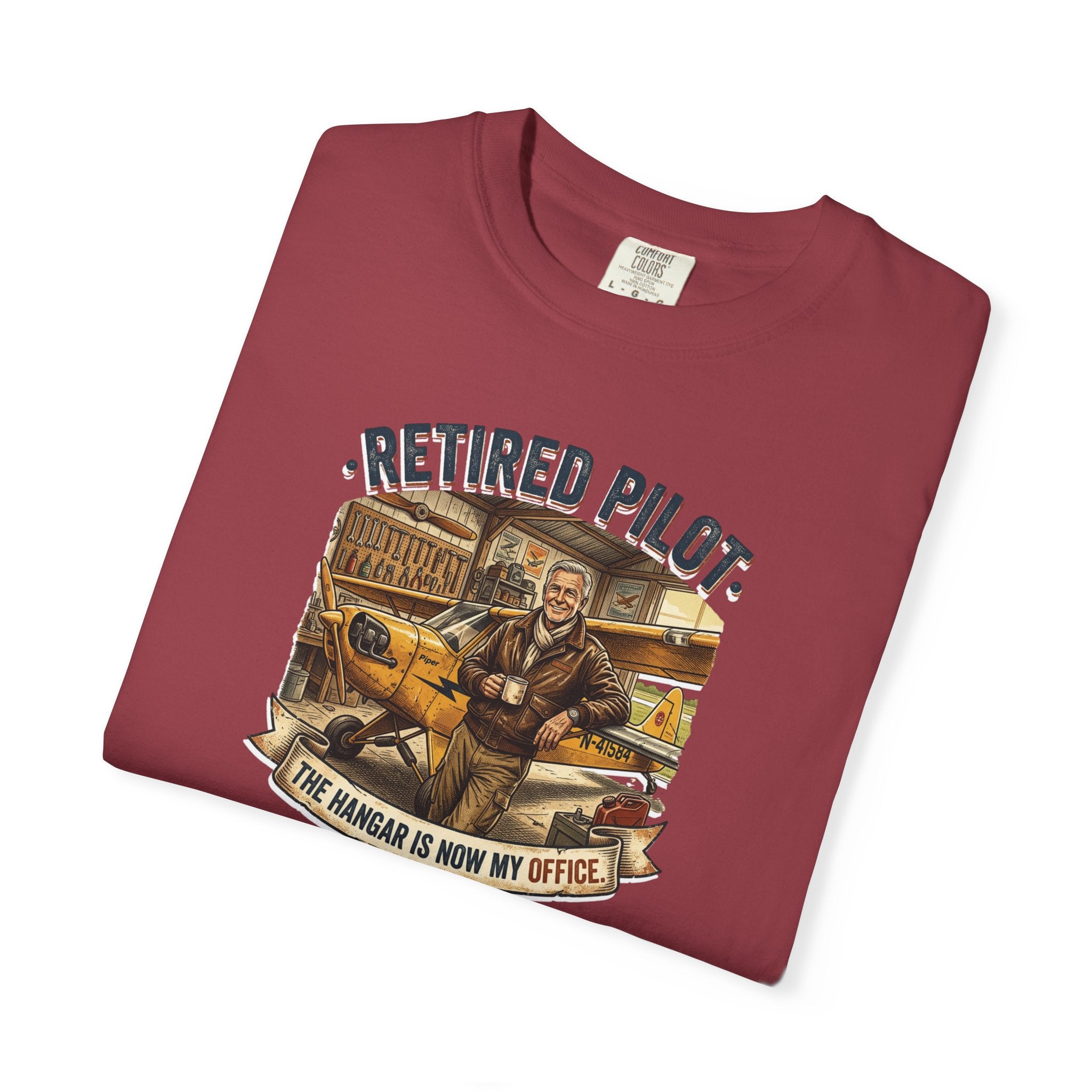 Retired Pilot shirt - The Hangar is Now My Office