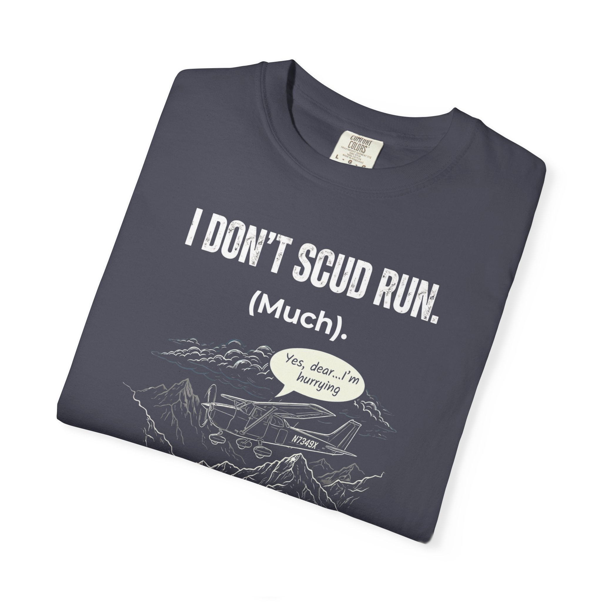 Sarcastic Pilot T‑Shirt — 'Scud Running' Aviation Tee for Pilots & Flight Fans