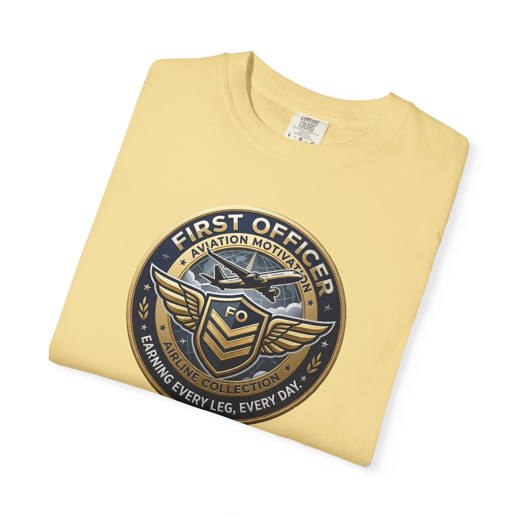 First Officer Pilot T-Shirt — Bold Airline Crew Tee