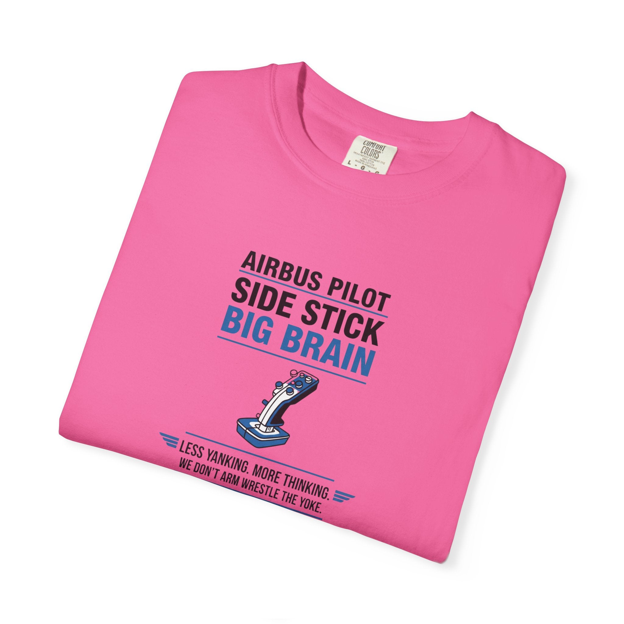 Airbus Side Stick Big Brain Aviation T-Shirt