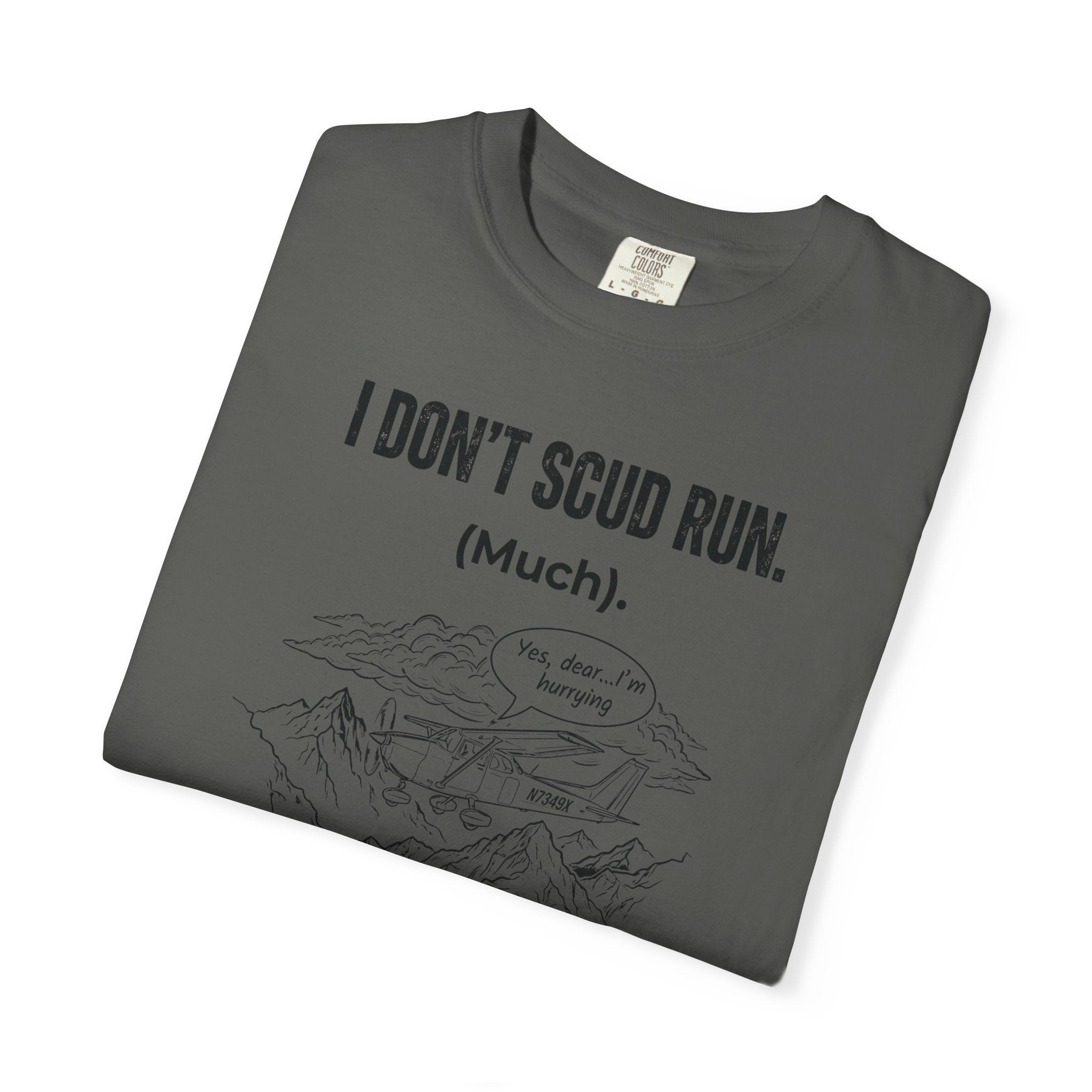 Sarcastic Pilot T‑Shirt — 'Scud Running' Aviation Tee for Pilots & Flight Fans