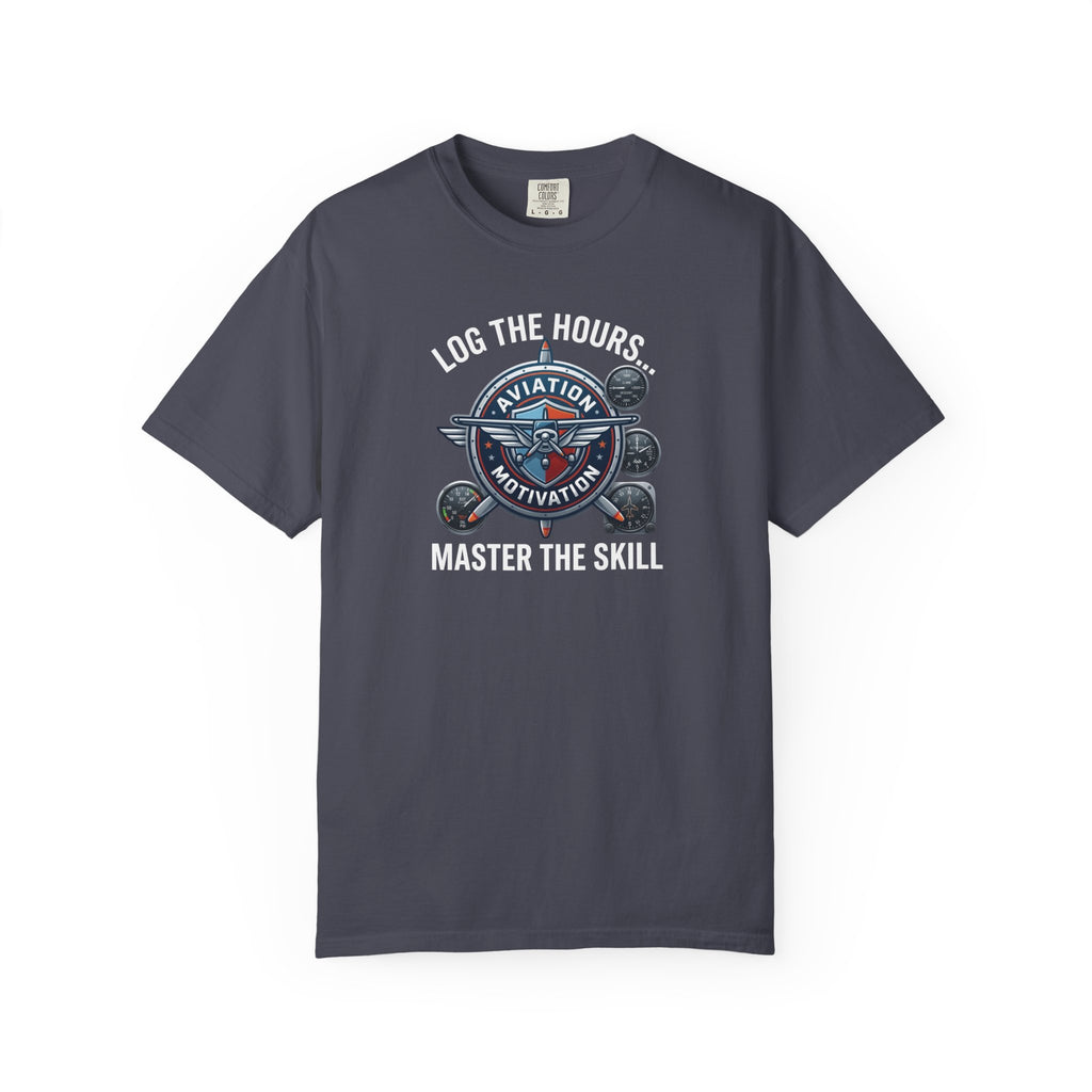 Log the Hours - Master the Skill Student Pilot tee