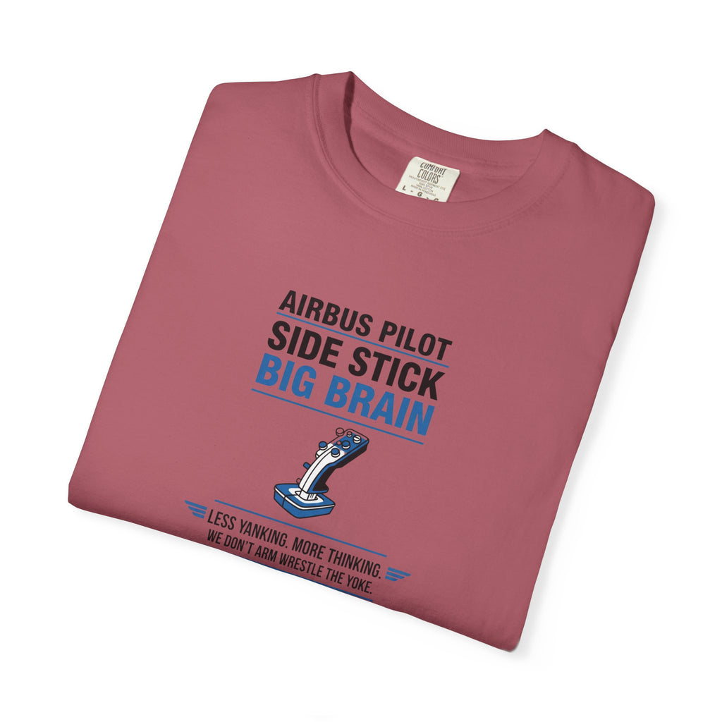 Airbus Side Stick Big Brain Aviation T-Shirt