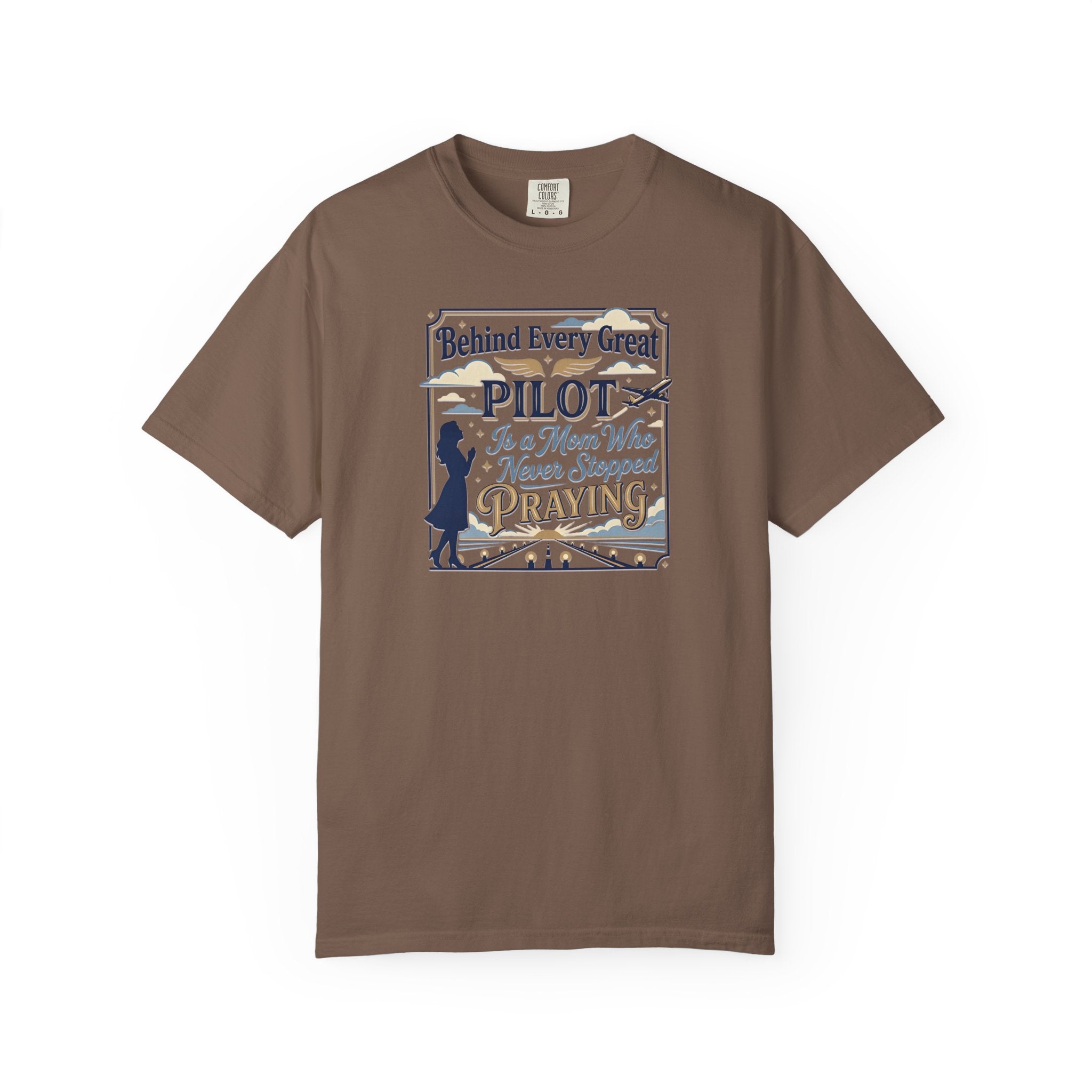 Pilot Mom Prayer T-Shirt — Emotional Aviation Tee for Prayerful Pilot Mothers