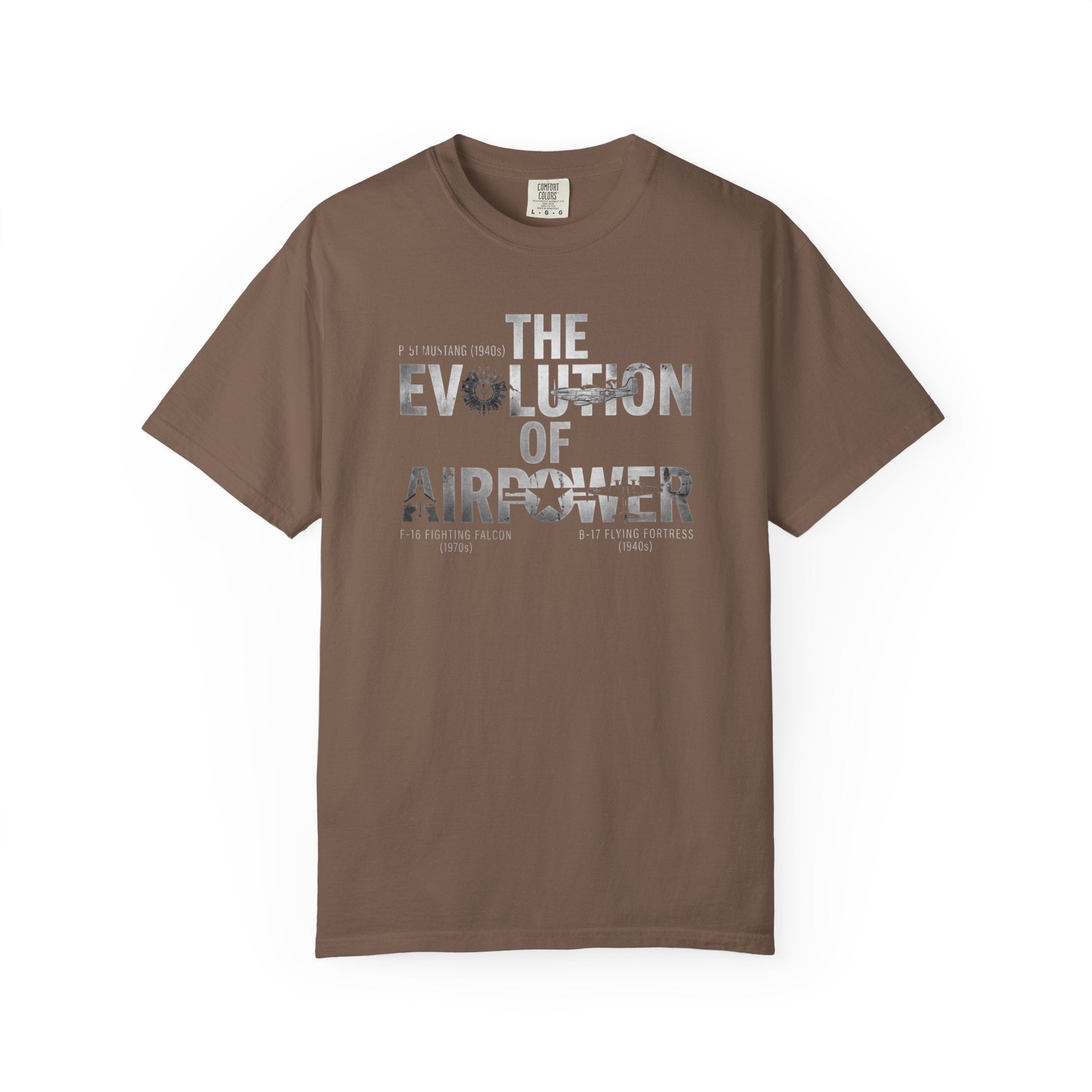 Evolution of Air Power Tee — Bold US Military Tribute T-Shirt