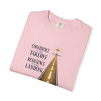 Confidence is for Takeoff. Resilience is the Landing T-Shirt – Inspirational Pilot Graphic Tee