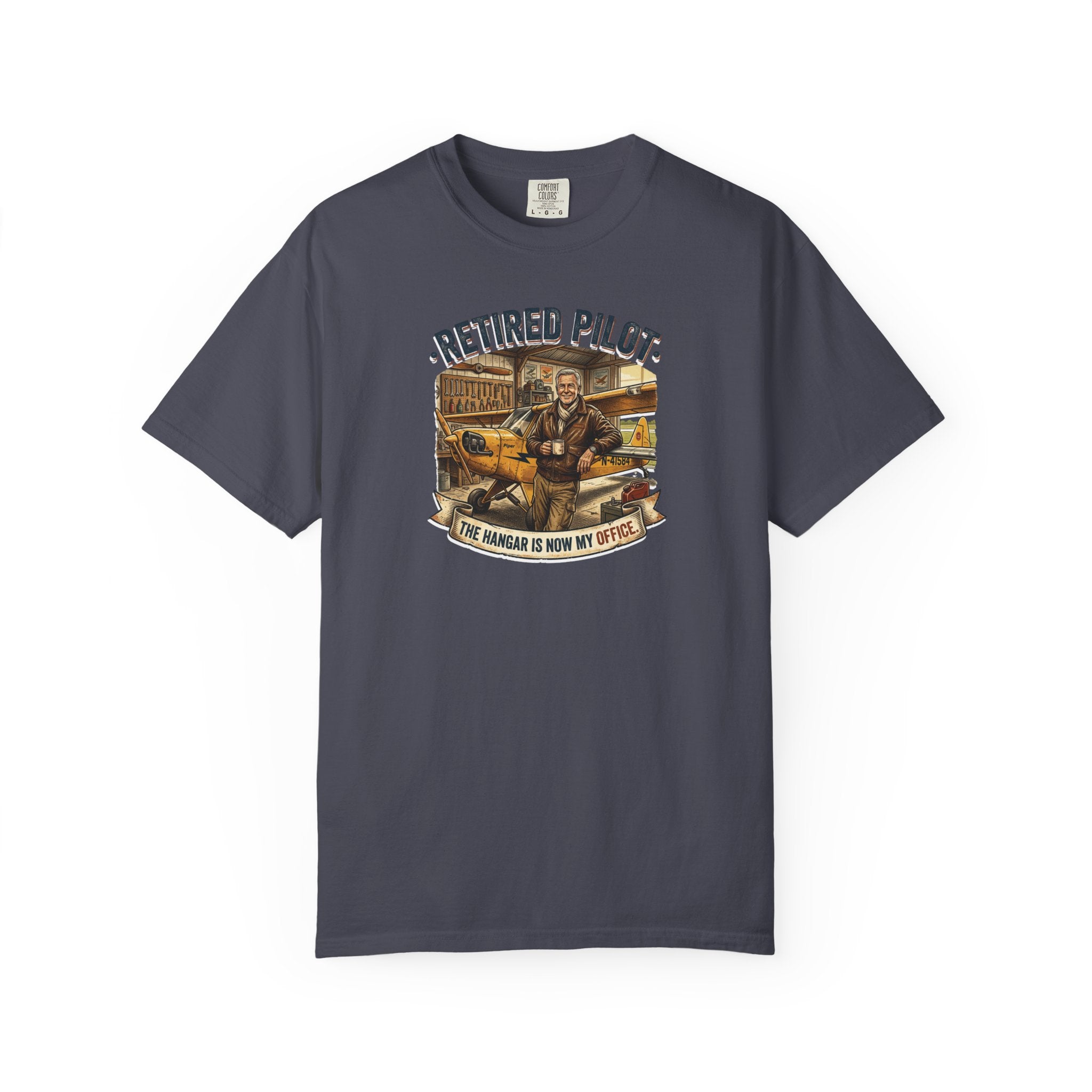 Retired Pilot shirt - The Hangar is Now My Office
