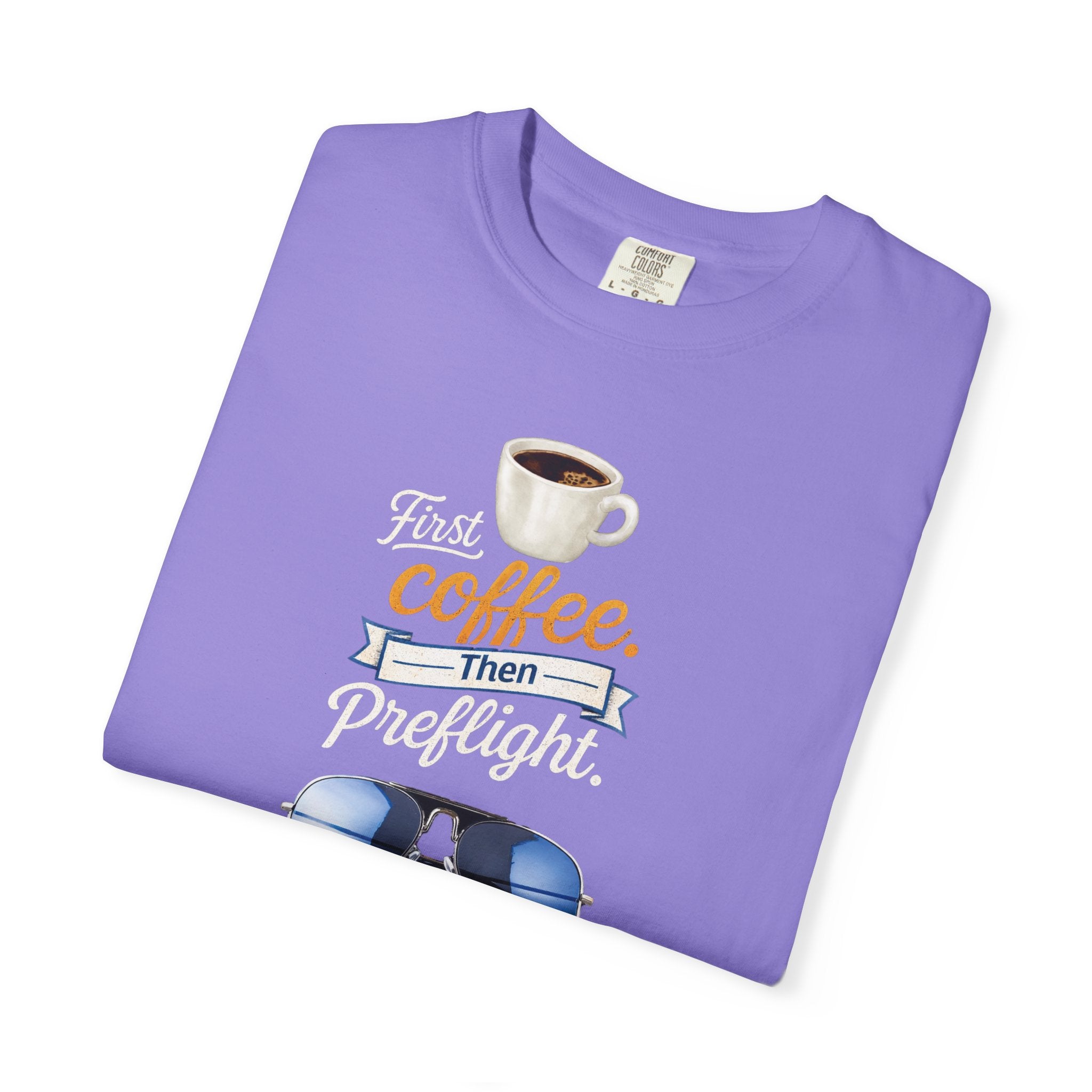 Aviation "First Coffee, Then Preflight" T-Shirt