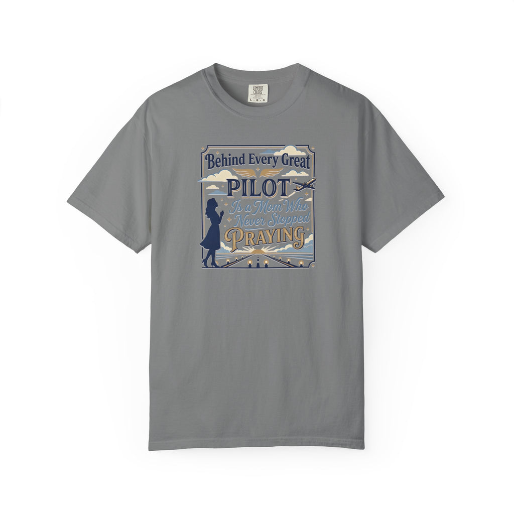 Pilot Mom Prayer T-Shirt — Emotional Aviation Tee for Prayerful Pilot Mothers