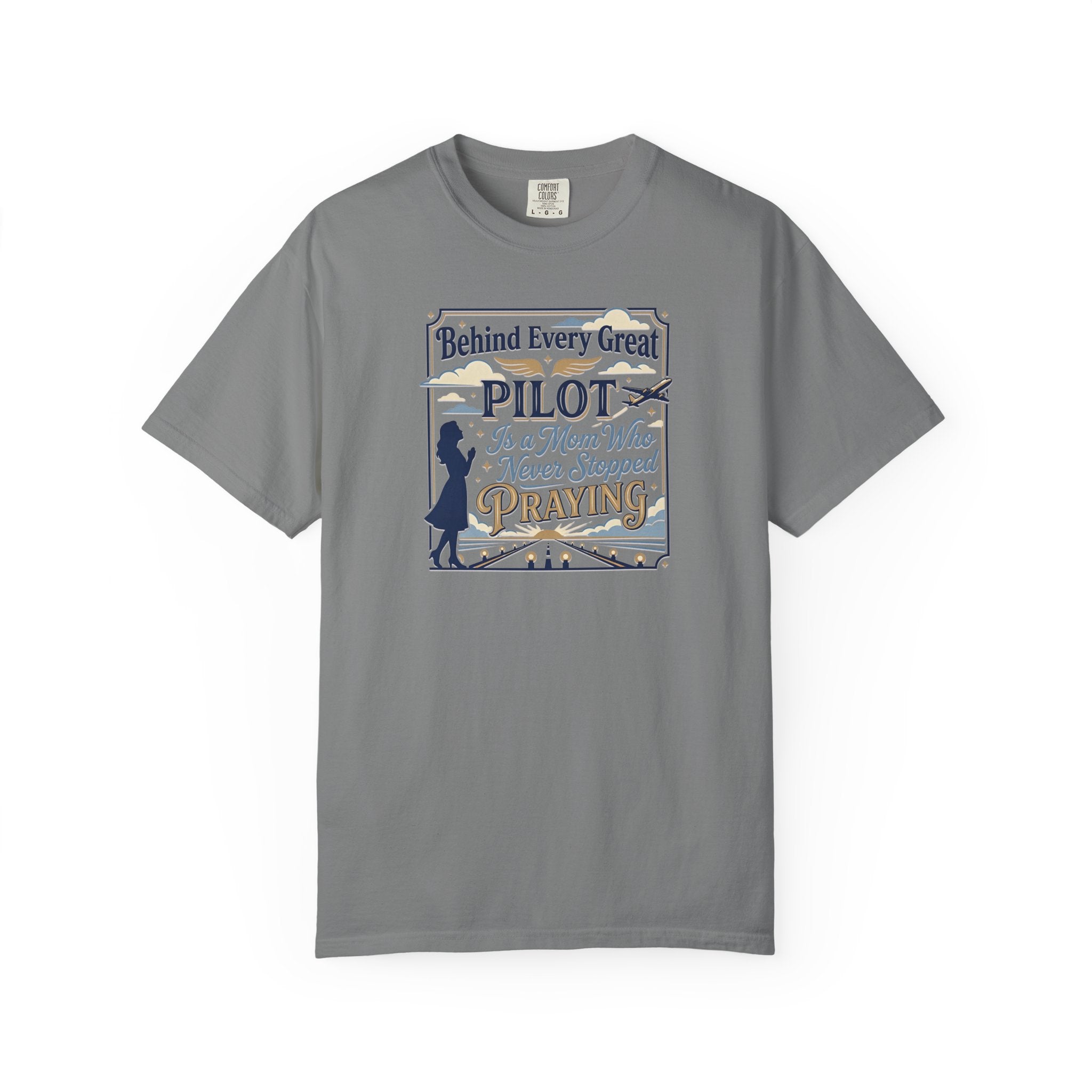 Pilot Mom Prayer T-Shirt — Emotional Aviation Tee for Prayerful Pilot Mothers