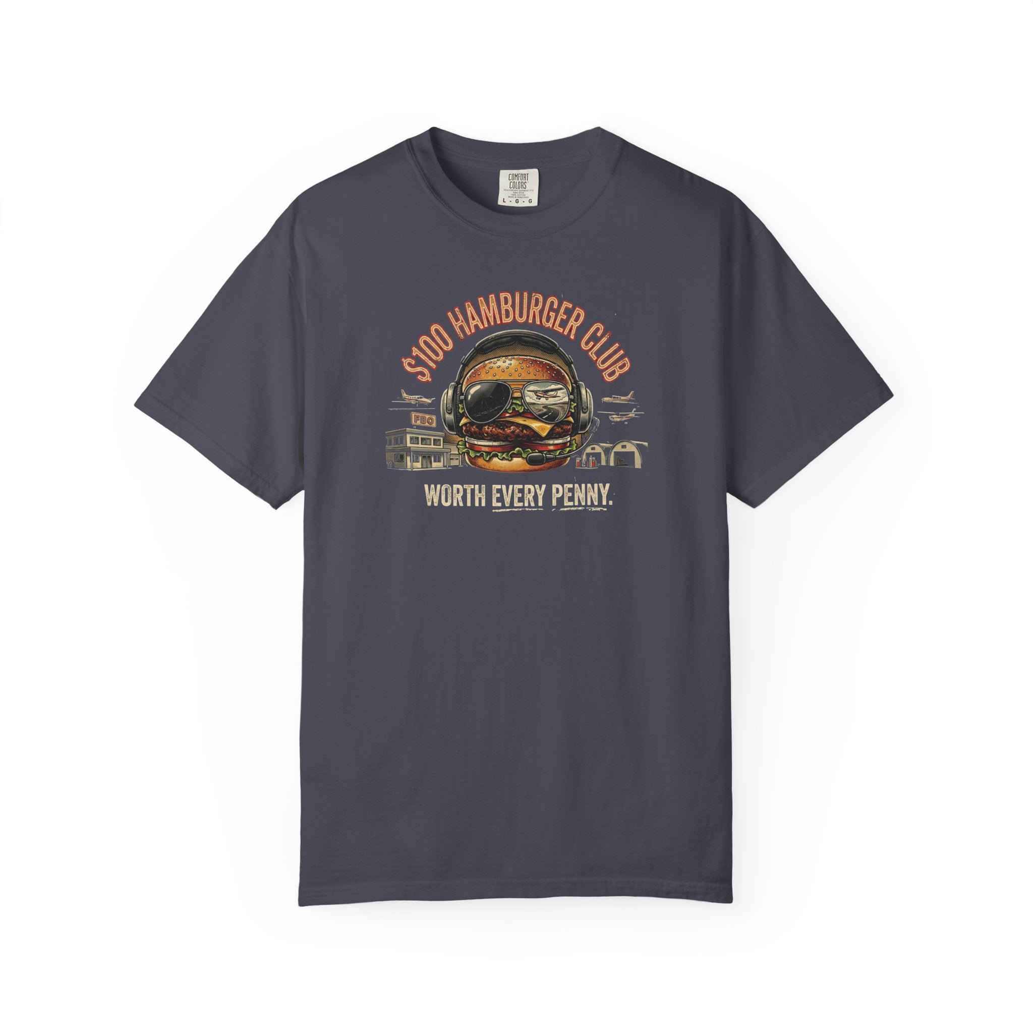 $100 Hamburger Club T-Shirt — Funny Pilot Aviation Tee