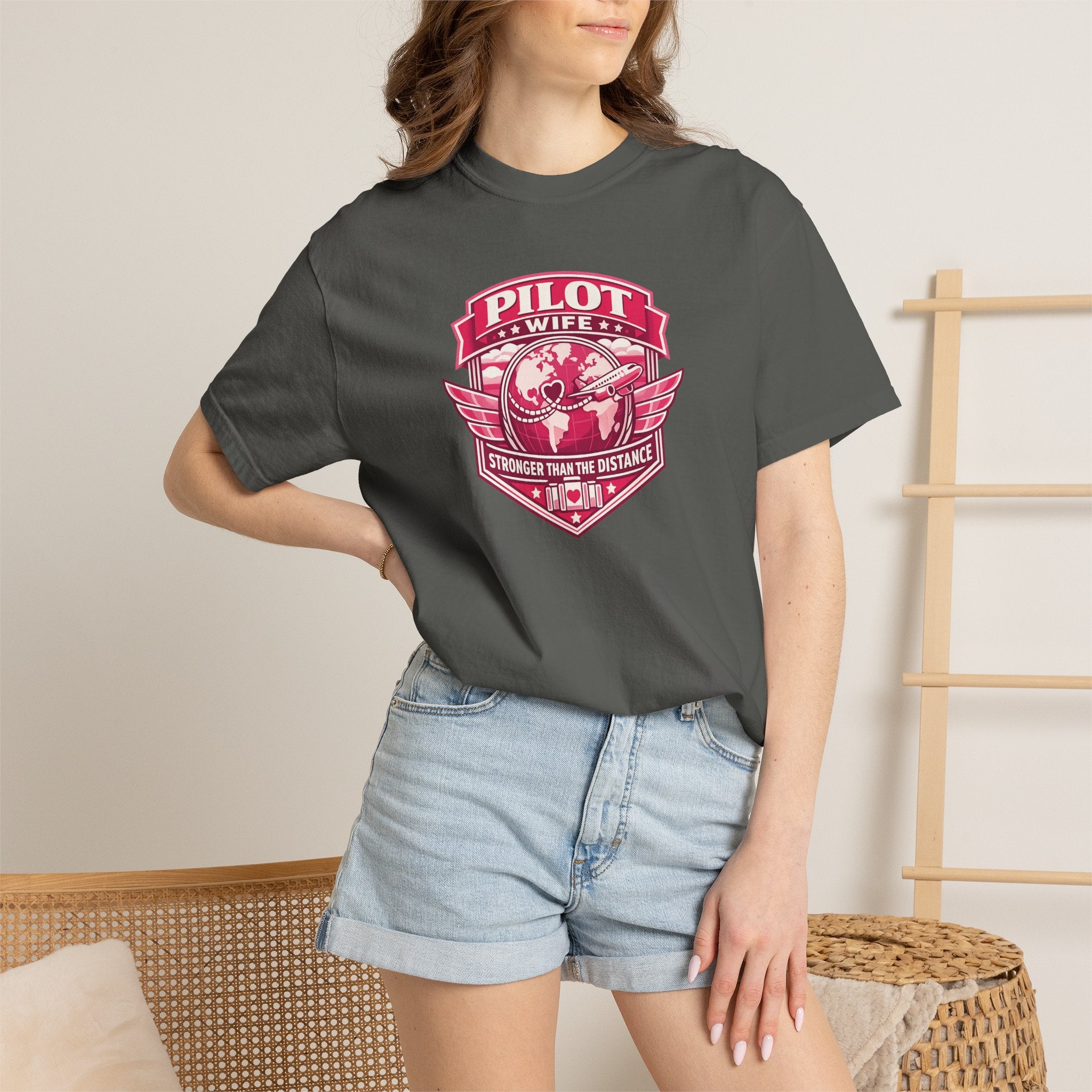 Pilot Wife Tribute T-Shirt — Stronger Than The Distance