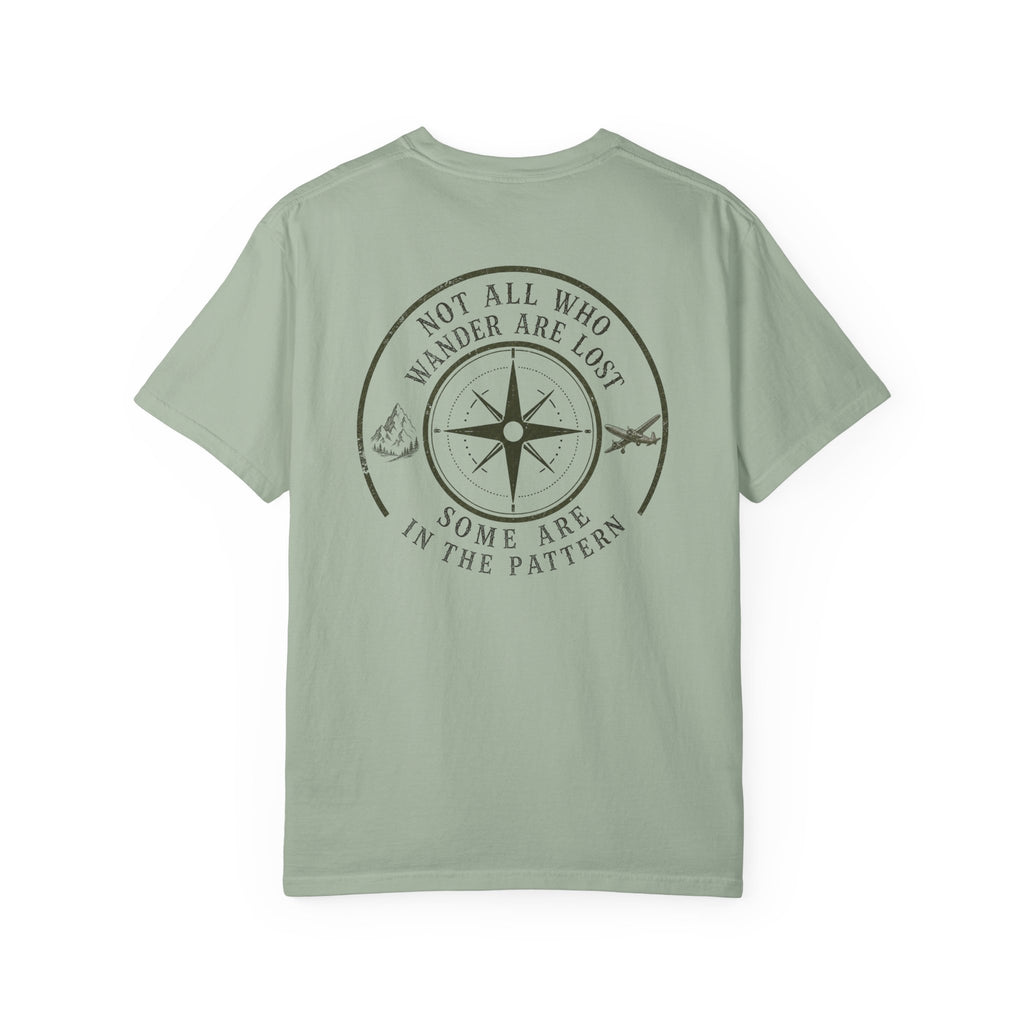 Wander Are Lost Compass T-Shirt — 'Not All Who Wander Are Lost' Travel Tee