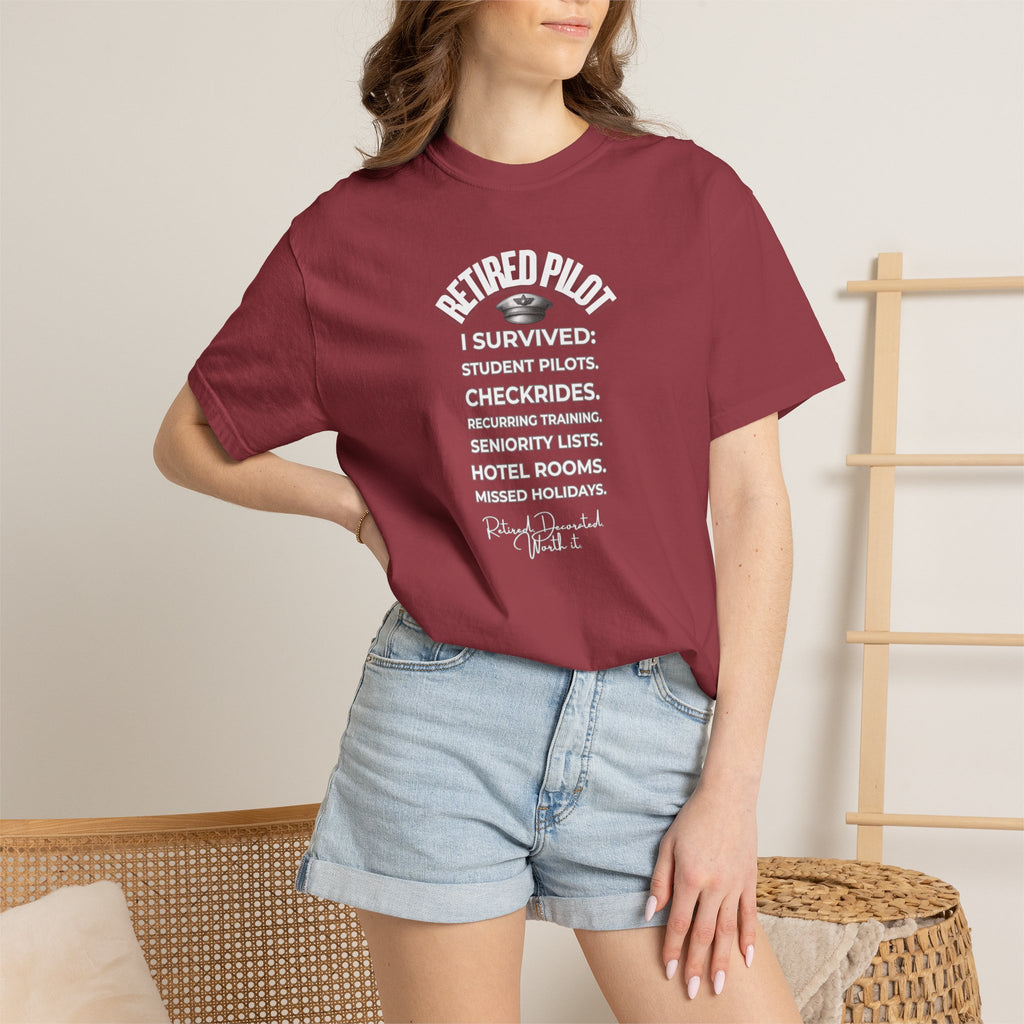 Retired Pilot shirt - I Survived!