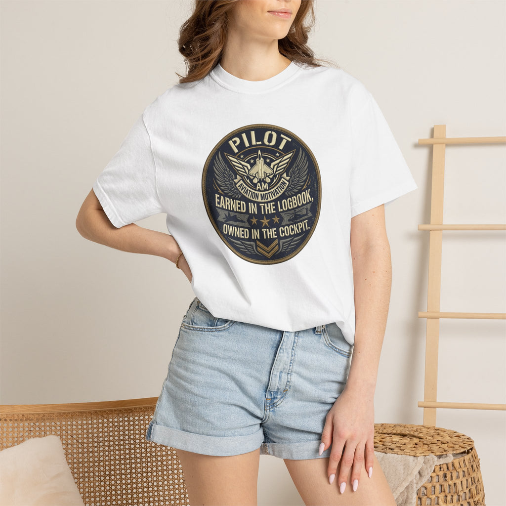Military Pilot Tee — "Earned in the Logbook. Owned in the Cockpit."