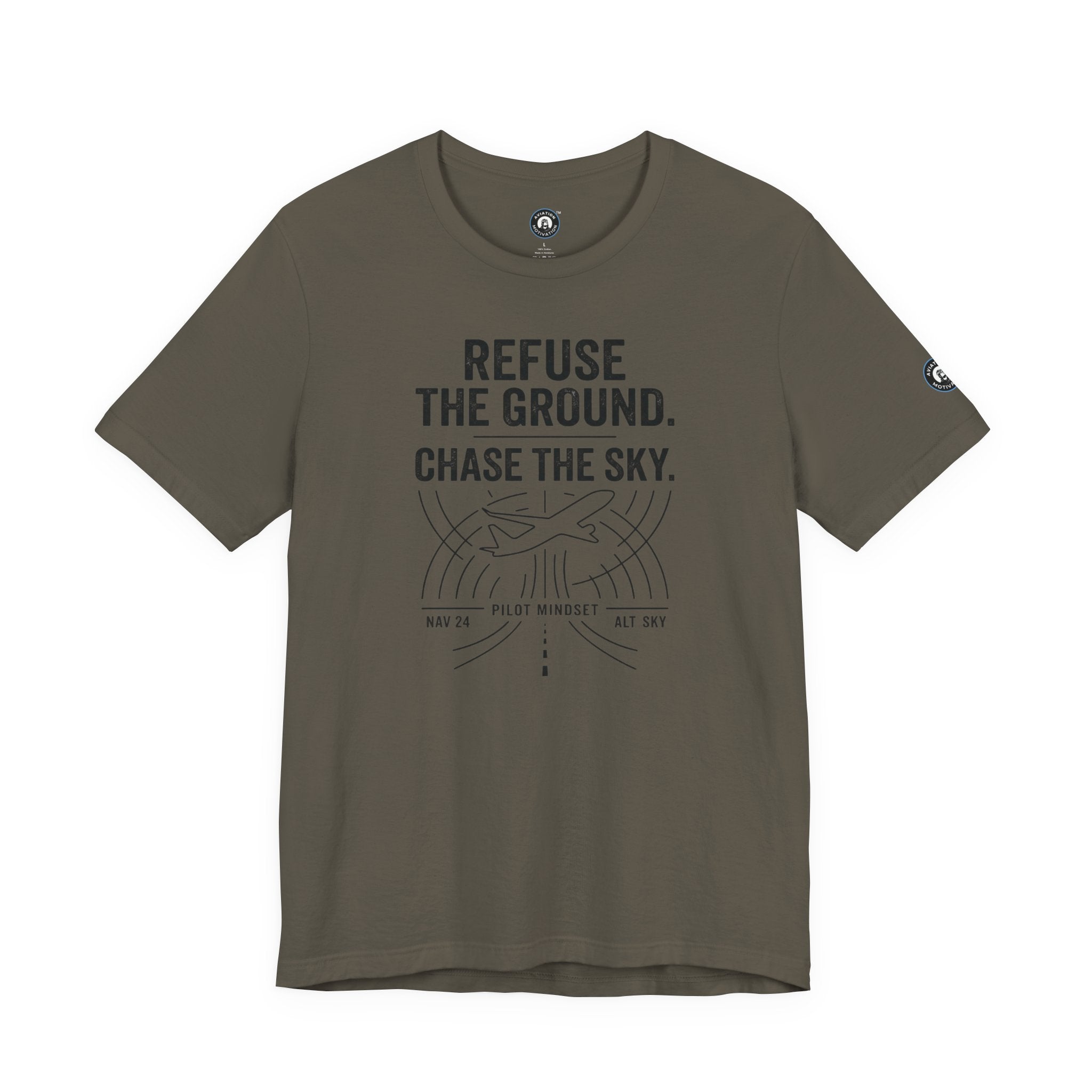 Aviation Tee — "Refuse the Ground, Chase the Sky" Pilot Tee