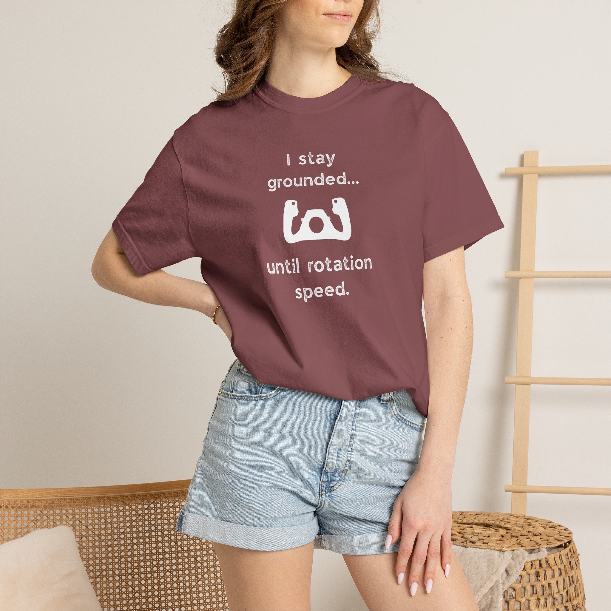 Student Pilot T-Shirt — "I Stay Grounded Until Rotation Speed"