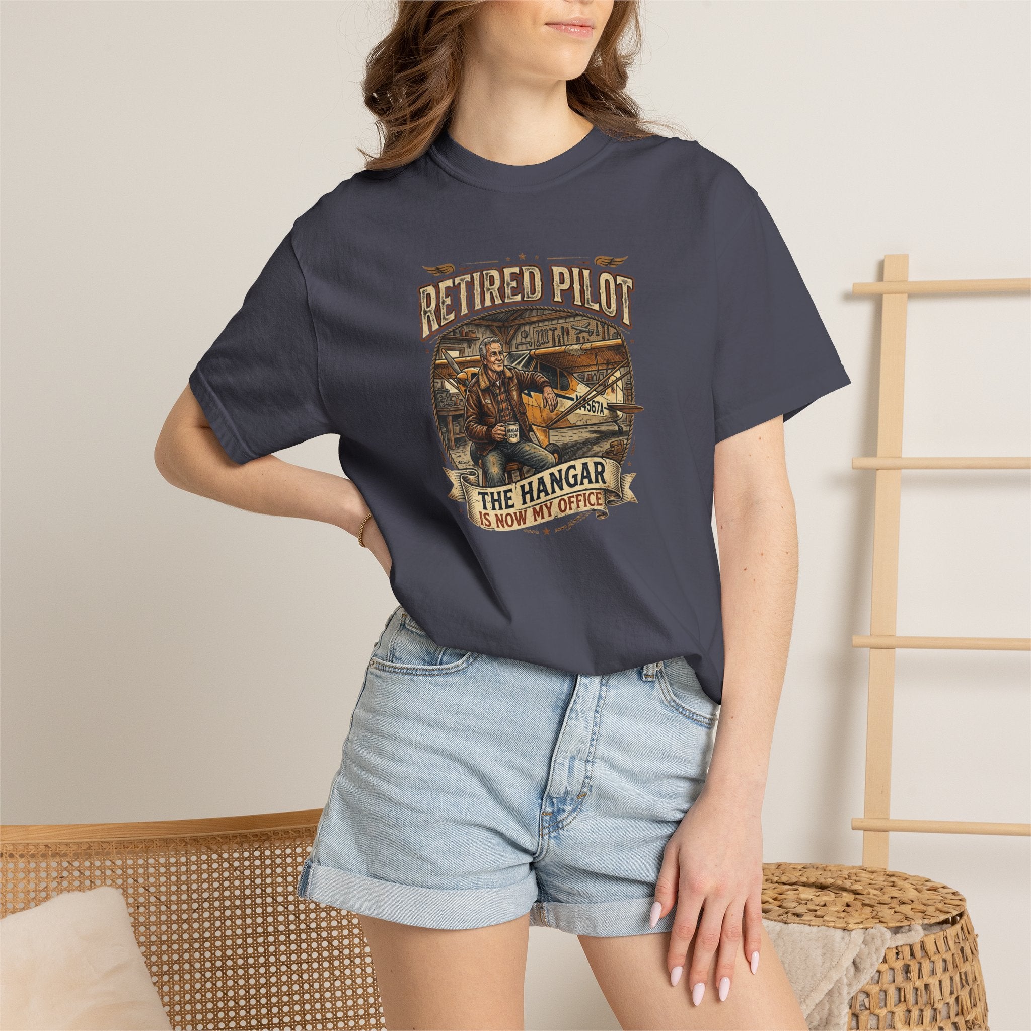 Retired Pilot Aviator T-Shirt — Vintage Flight Tribute