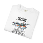 Pilot Bird Strike Comic T-Shirt — Funny Aviation Joke Tee