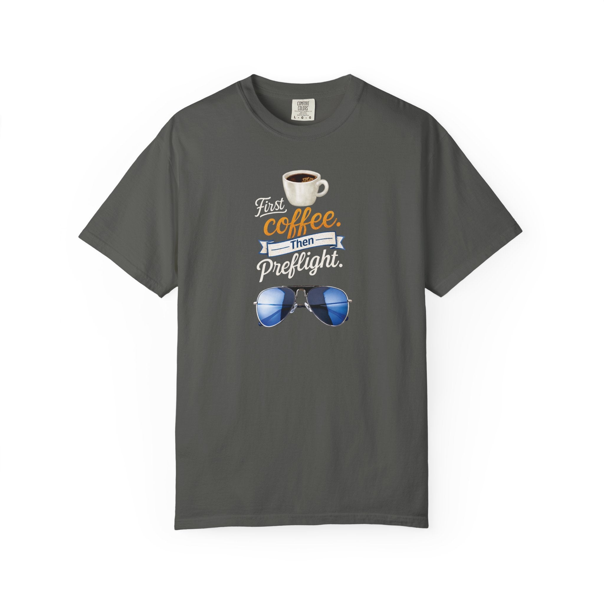 Aviation "First Coffee, Then Preflight" T-Shirt
