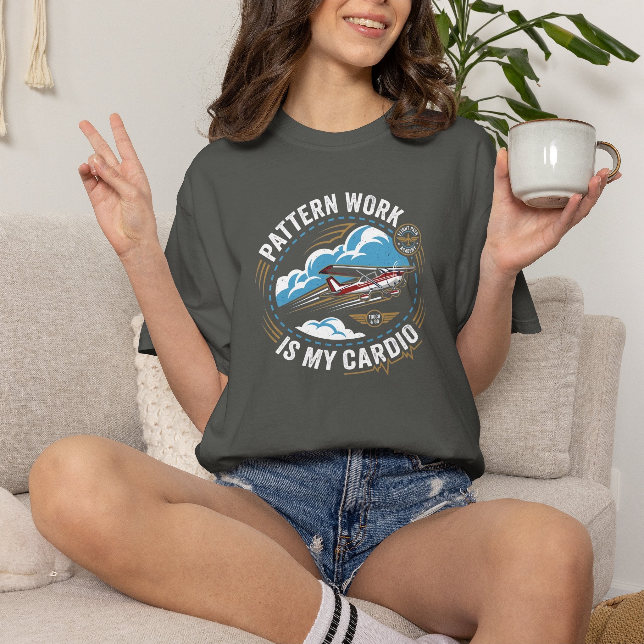 Pattern Work Is My Cardio Student Pilot T-shirt