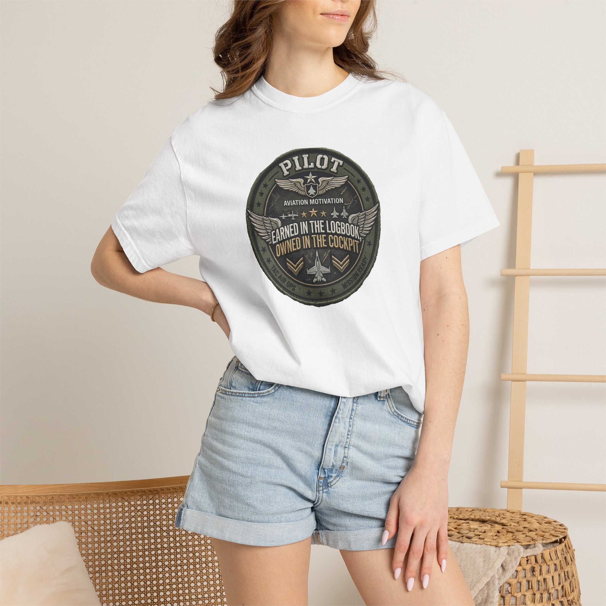 Military Pilot Tee — Owned in the Cockpit. Earned in the Logbook.